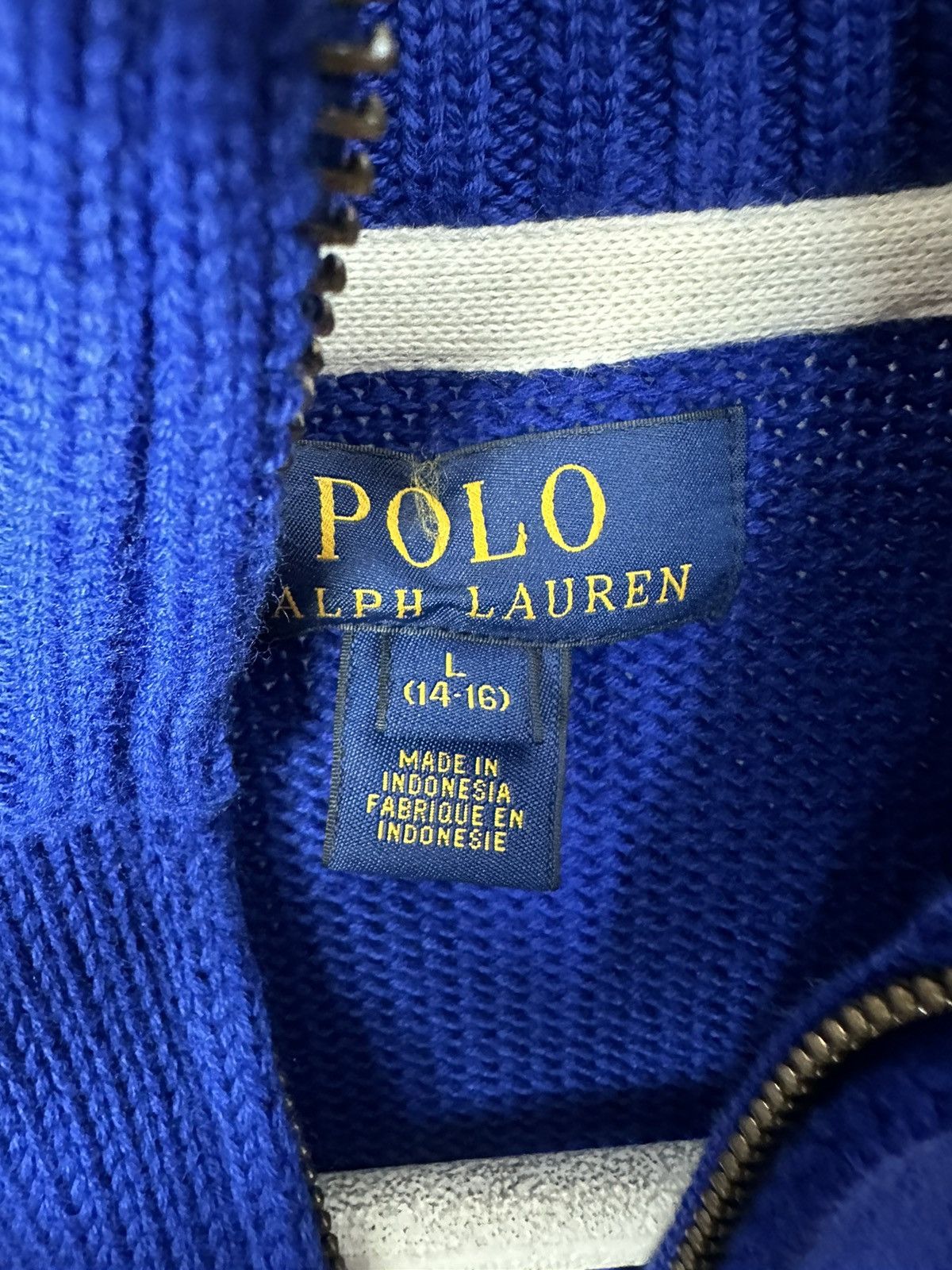 Ralph Lauren Polo Ralph Lauren Half Zip Knitted Sweater Size L (14-16) Size XS / US 0-2 / IT 36-38 - 5 Thumbnail