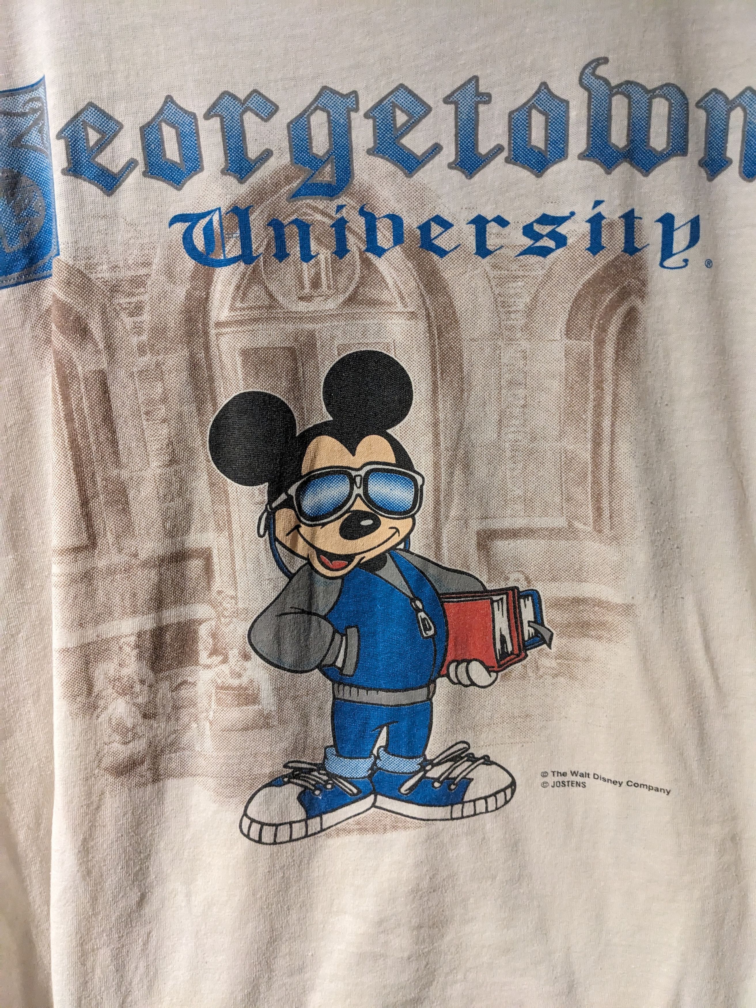 Vintage Vintage 80s Georgetown University Mickey Mouse T-shirt Size US XL / EU 56 / 4 - 2 Thumbnail