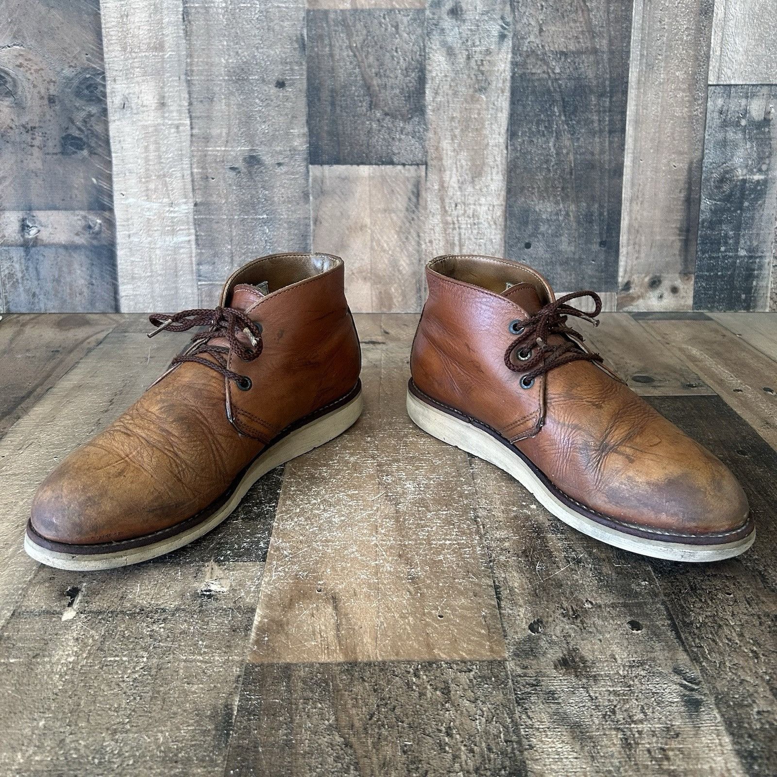 Red Wing Red Wing 595 Chukka Leather Lace Up Work Boots Mens 10 D Size US 10 / EU 43 - 10 Thumbnail
