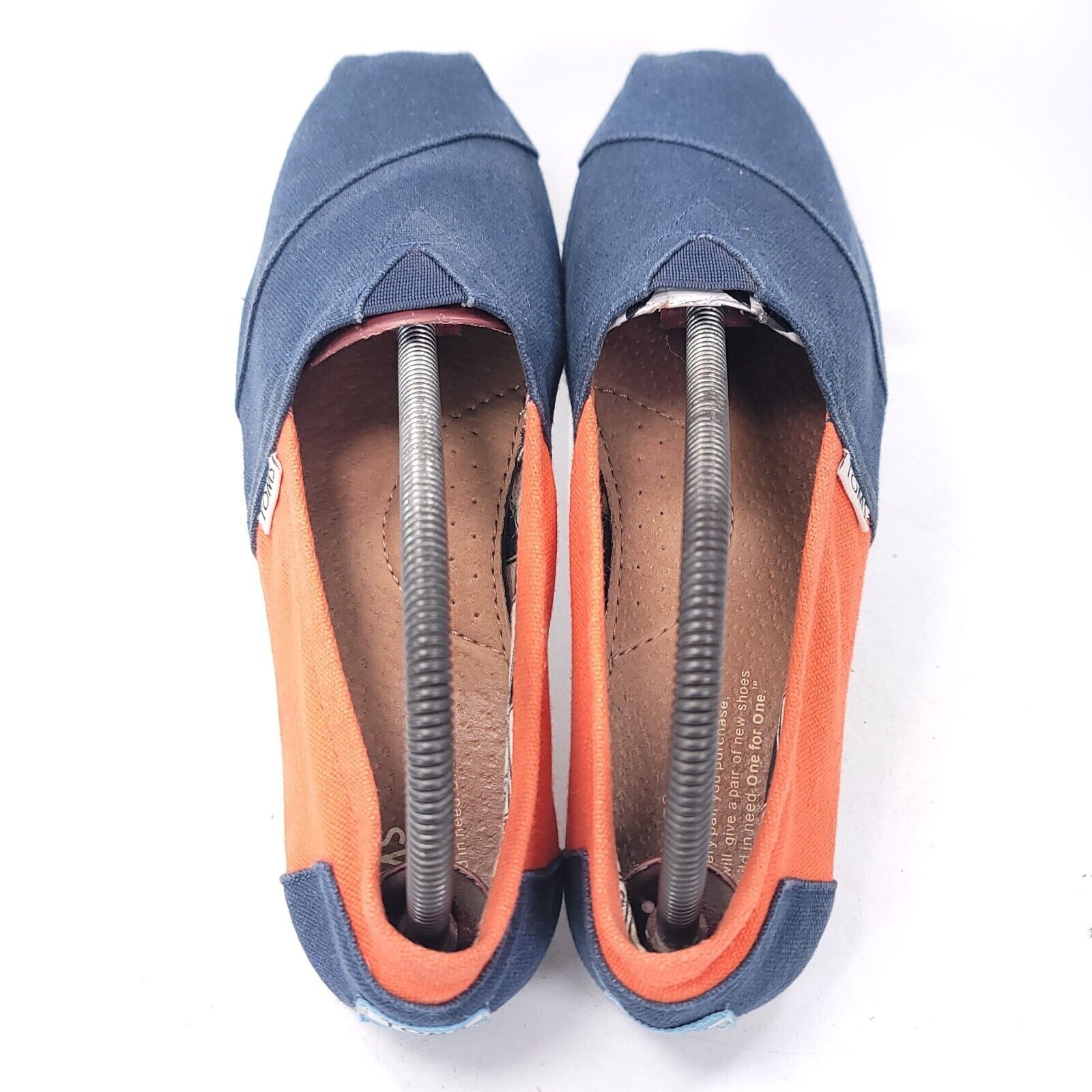 Toms Toms Round Toe Ballet Flat Womens Size 8.5 Blue Orange Size US 8.5 / IT 38.5 - 4 Thumbnail