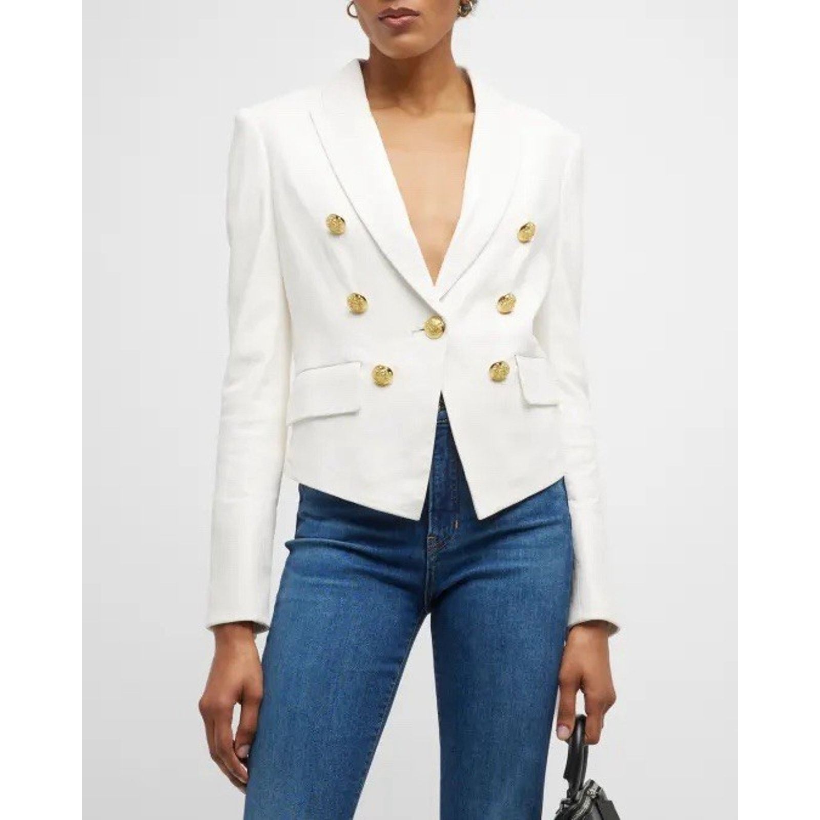 Veronica Beard Veronica Beard Cooke Leather Blazer Jacket Gold Buttons 00 Size XXS / US 00 / IT 34 - 1 Thumbnail