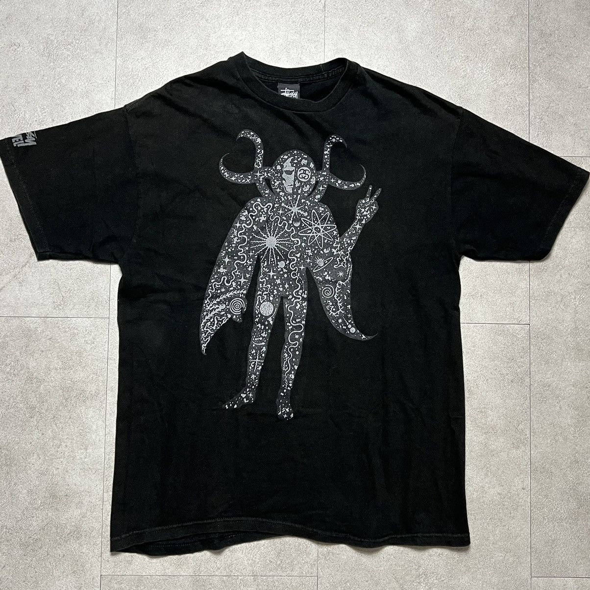 image of Marvel Comics x Stussy Vintage 2011 Stussy X Marvel “Eternity” Black T-Shirt, Men's (Size Medium)