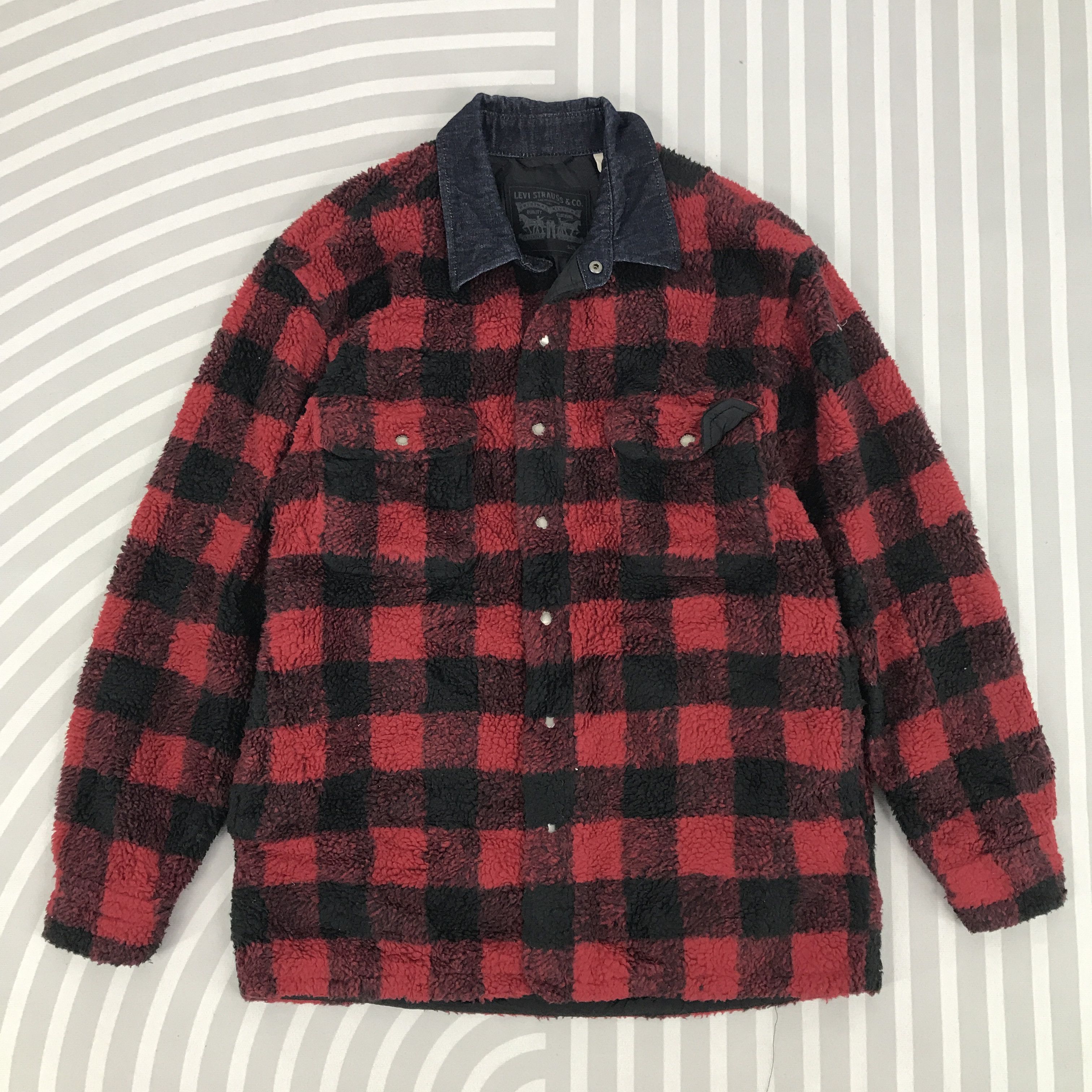 Levi's × Levi's Vintage Clothing × Vintage Vintage Levi Strauss and Co Sherpa snap button Jacket Size US S / EU 44-46 / 1 - 1 Thumbnail