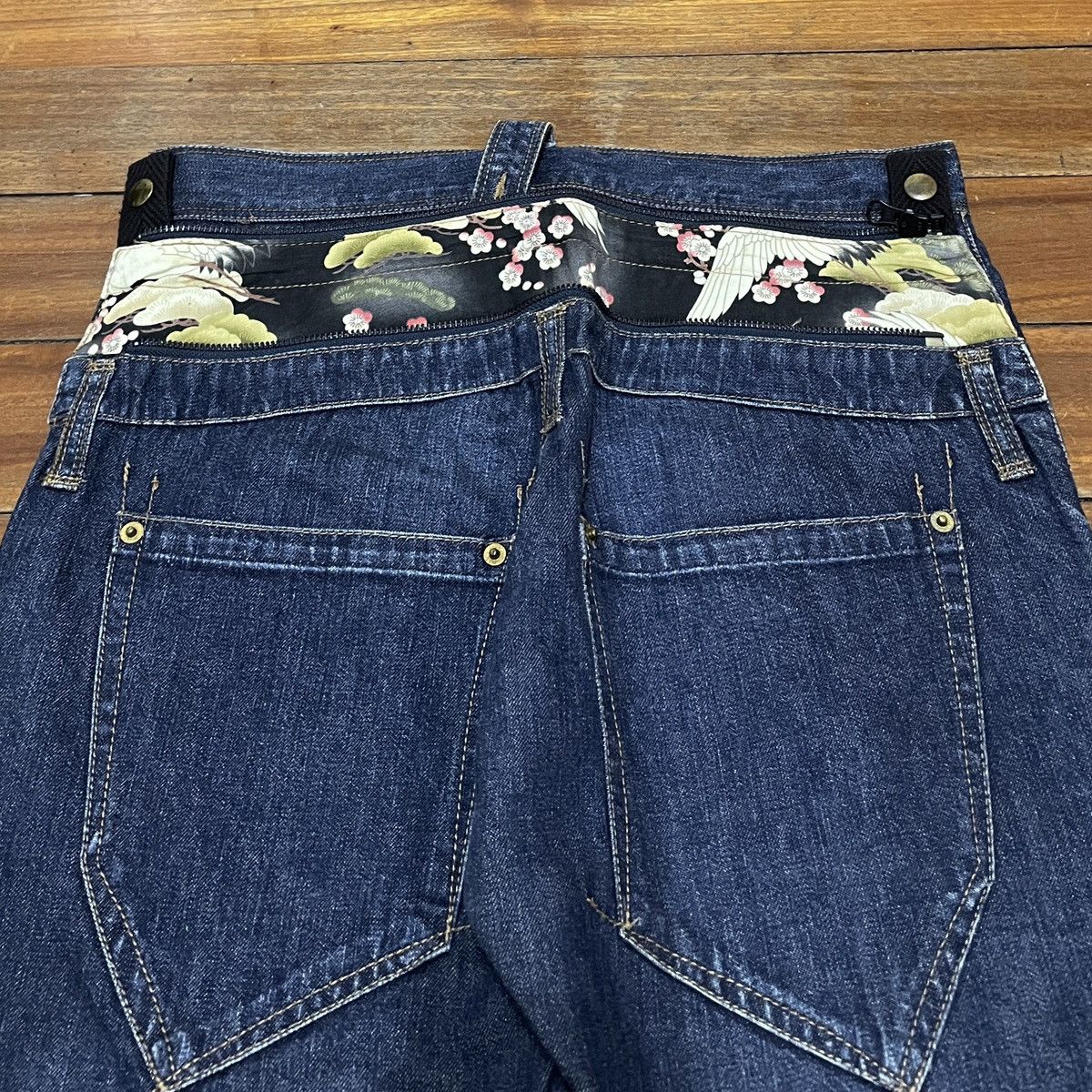 PPFM Rare Design Vintage Japanese Brand PPFM Sukajan Jeans 1990s Size US 31 - 3 Thumbnail