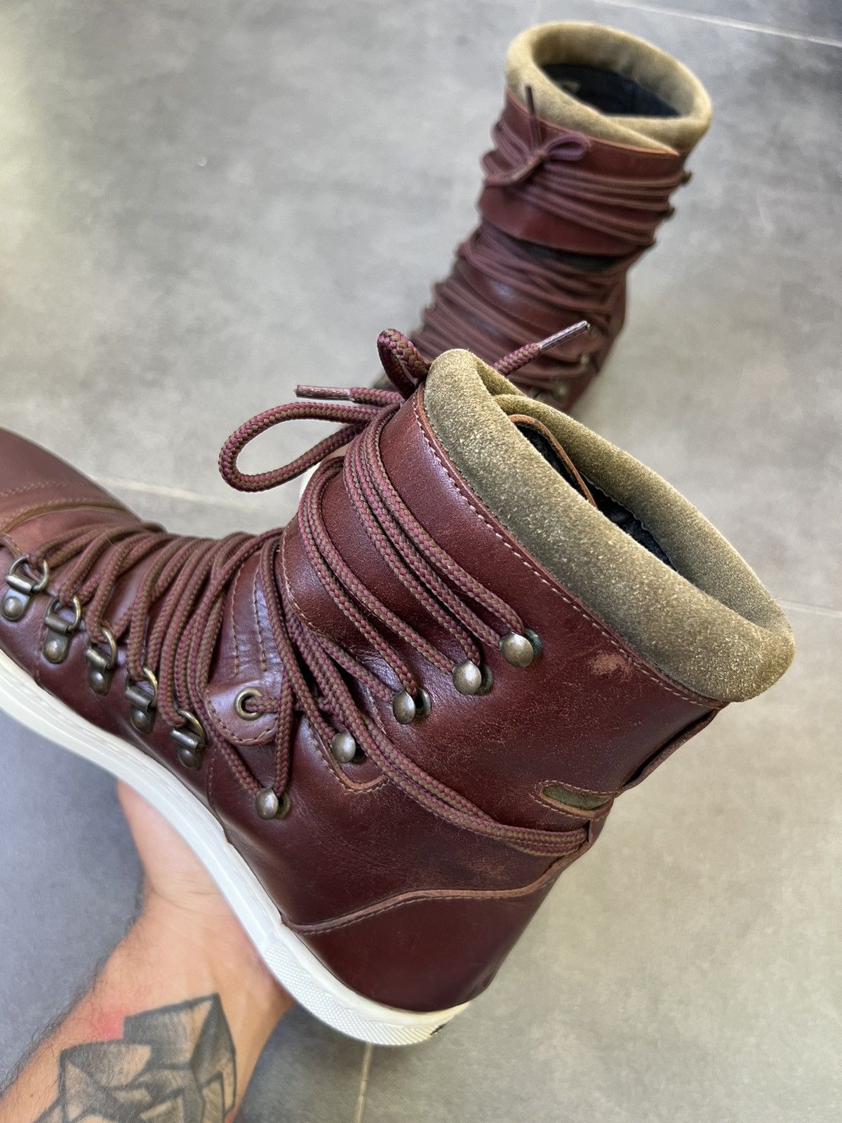 SWEAR London RAF Simons AW 2010 multi-lace type high top leather sneakers Size US 9 / EU 42 - 8 Thumbnail