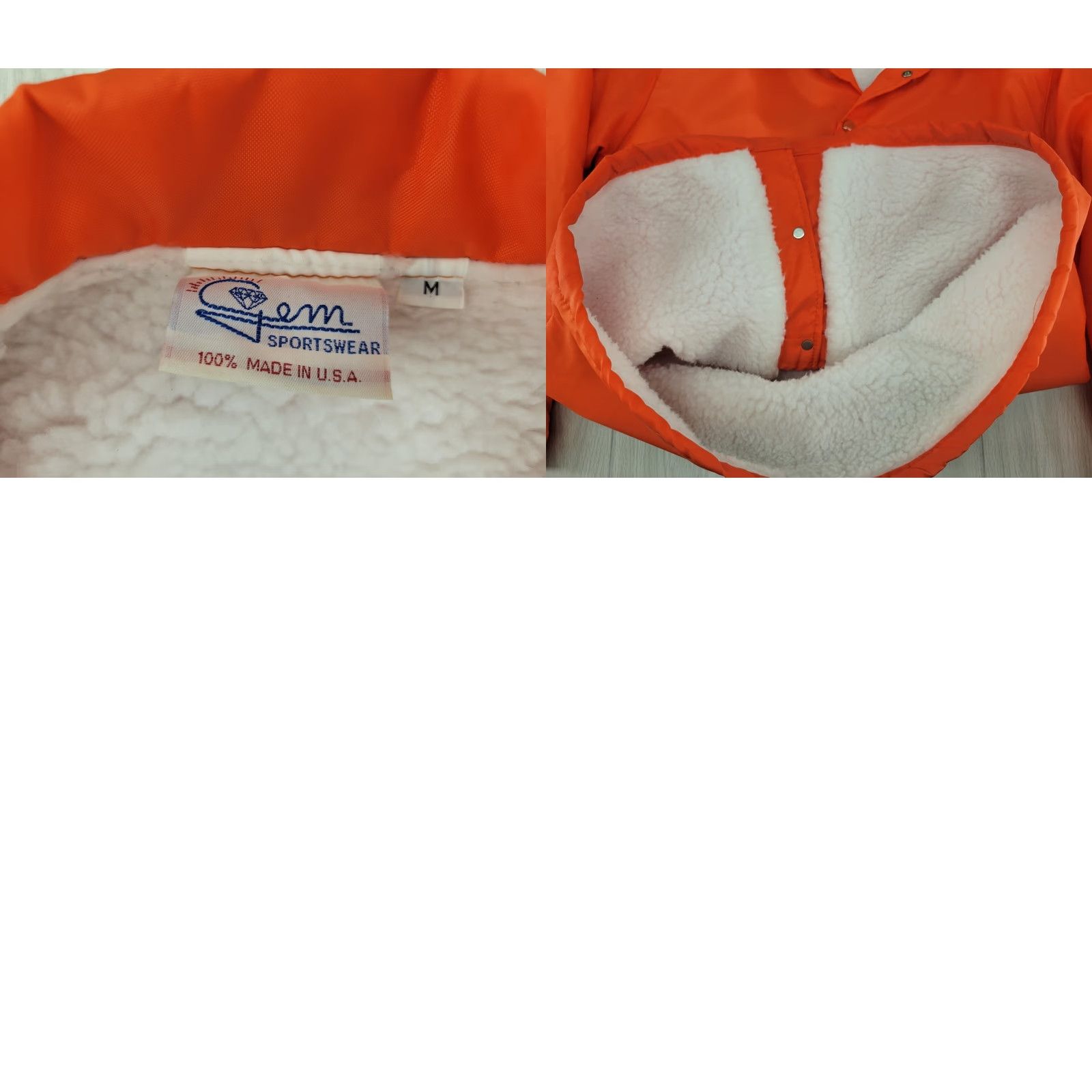 Salem Sportswear VINTAGE Gem Sportswear Nylon Satin Hunter Orange Jacket Medium USA Mens Bomber Snap Embroidered 90s Theme USA Golf Satin Nylon Size US M / EU 48-50 / 2 - 8 Thumbnail