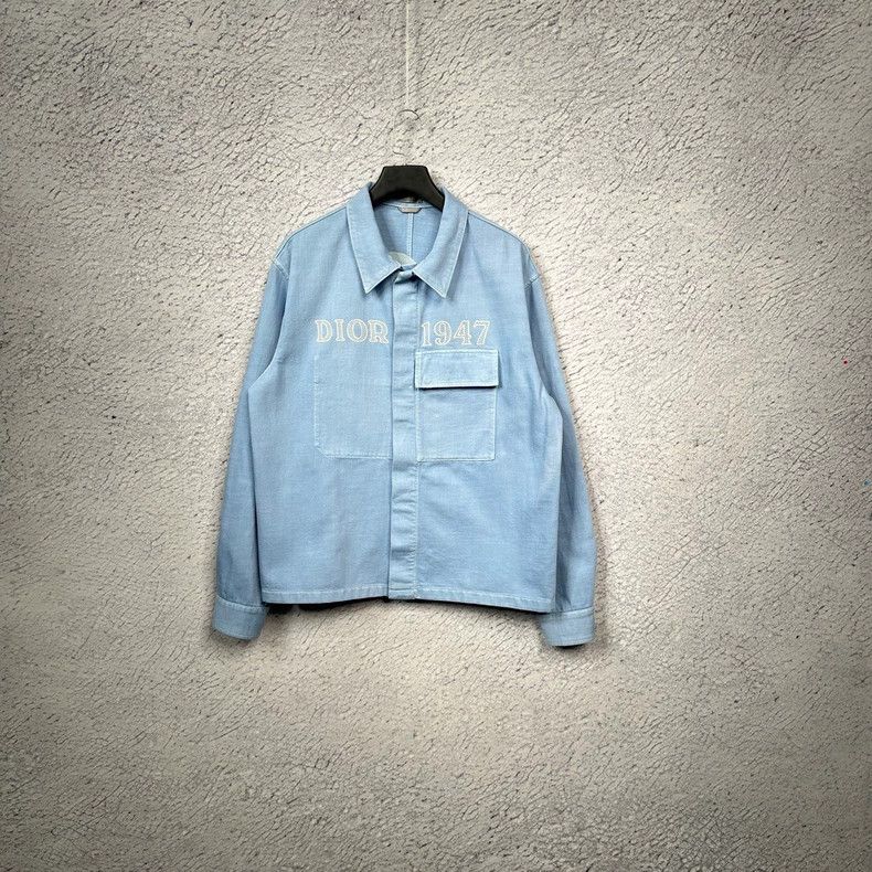 Dior DiorLight blue old washed letter Logo number 1947 single-br Size US M / EU 48-50 / 2 - 1 Thumbnail
