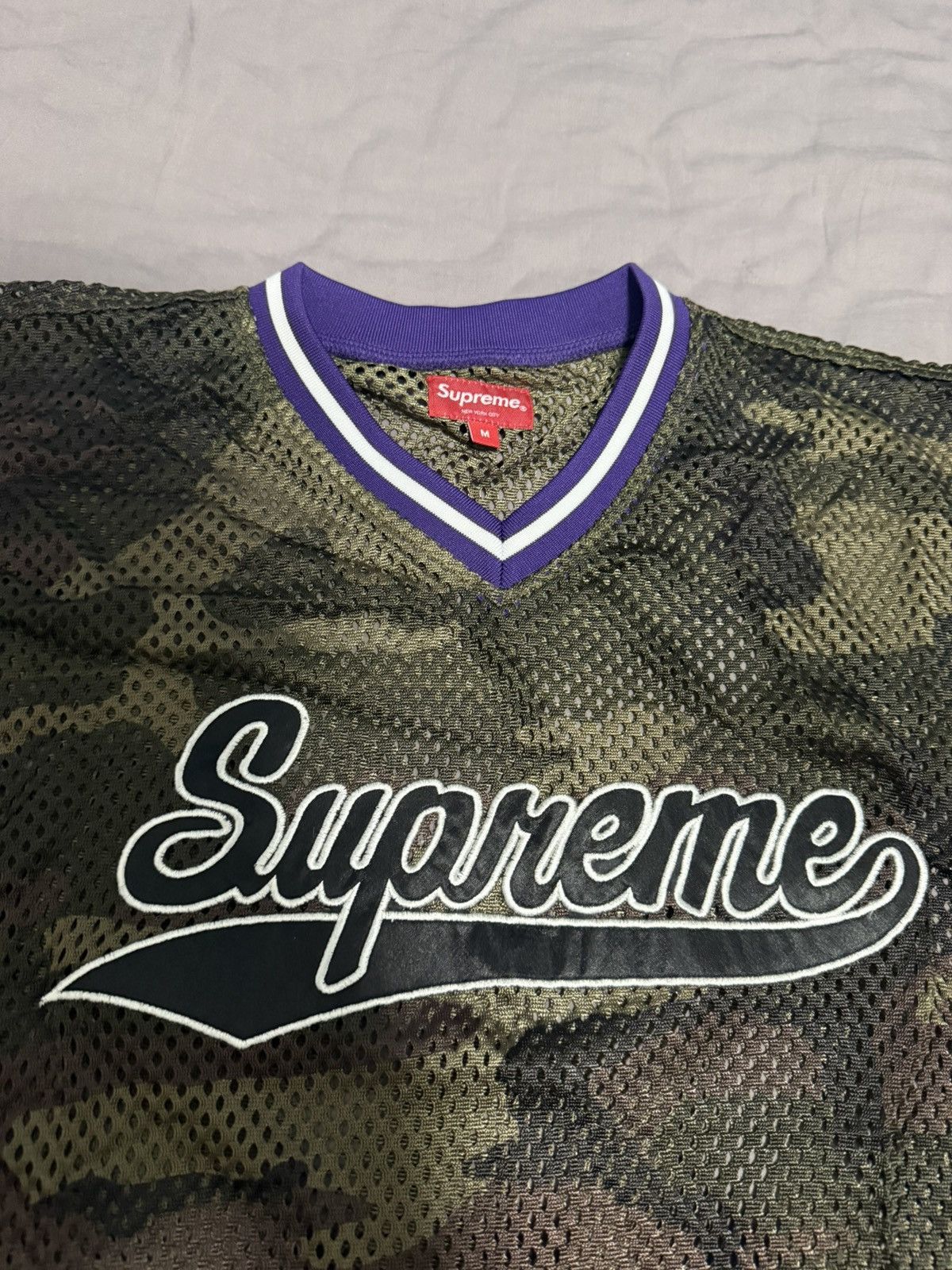 Supreme Supreme mesg baseball top Jersey woodland camo Size US M / EU 48-50 / 2 - 2 Thumbnail