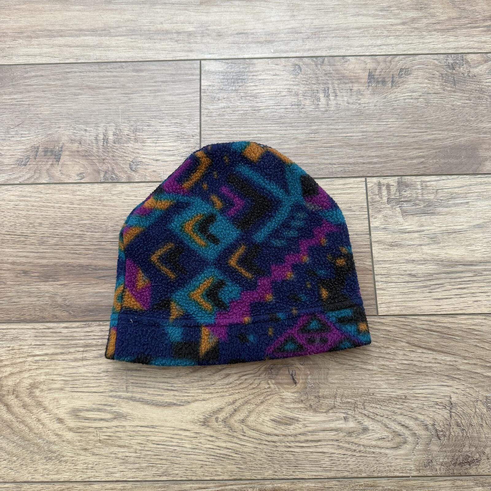Other Vintage Fleece Beanie Geometric Abstract Ski Outdoor Size ONE SIZE - 3 Thumbnail
