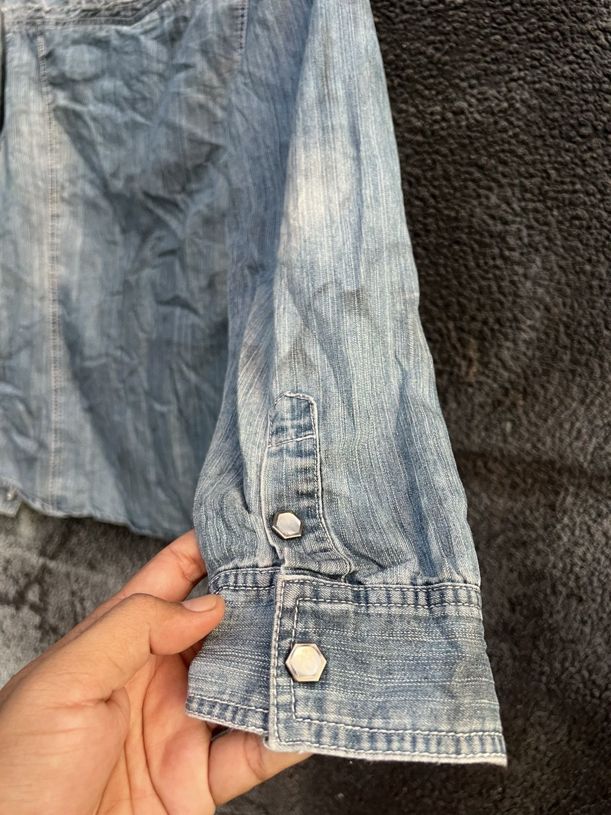 In The Attic Intheattic Snap Button Denim Shirt Size L / US 10 / IT 46 - 7 Thumbnail