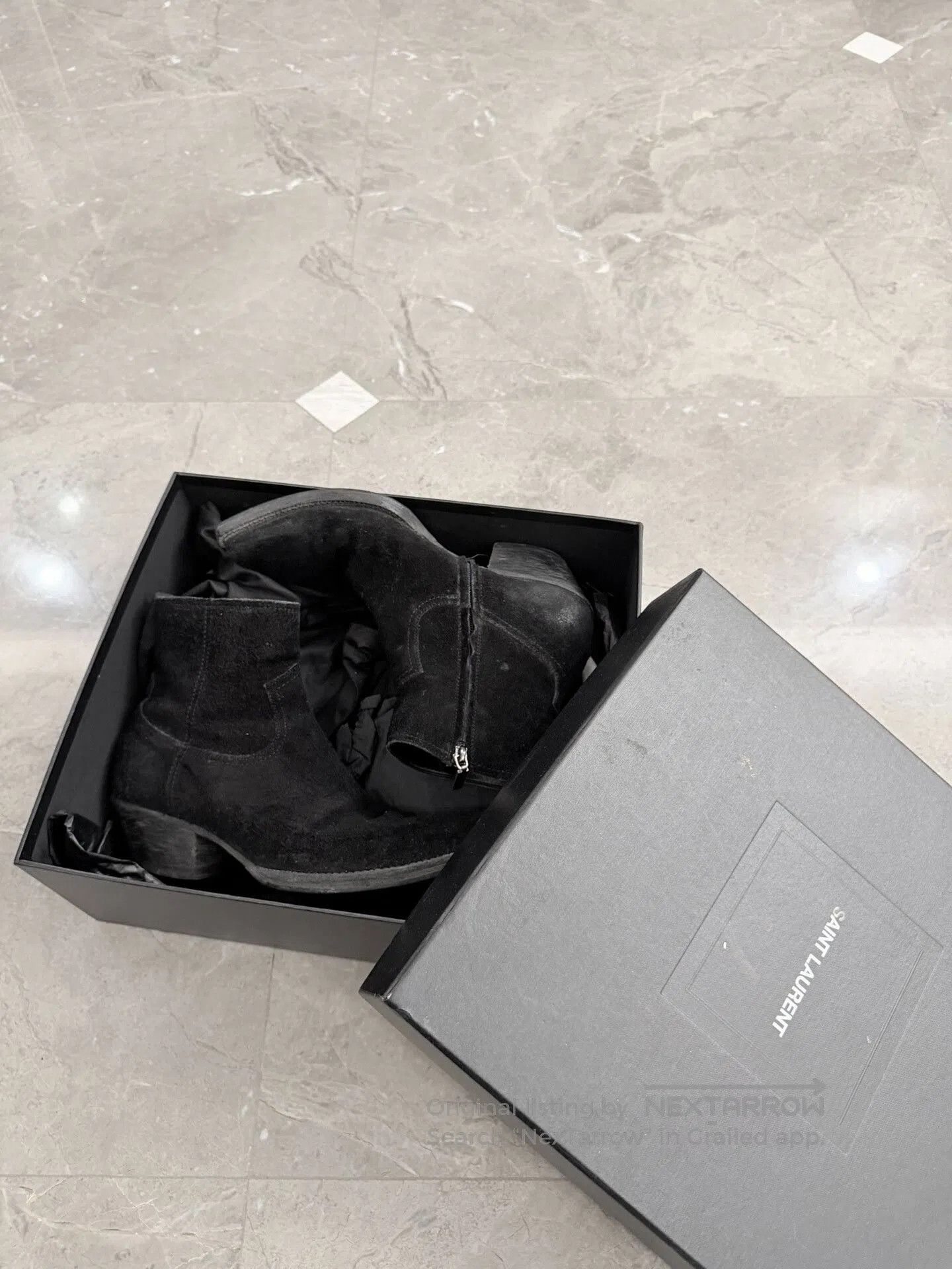 Yves Saint Laurent Saint Laurent Black Suede Chelsea Boots. Size US 8 / EU 41 - 6 Thumbnail