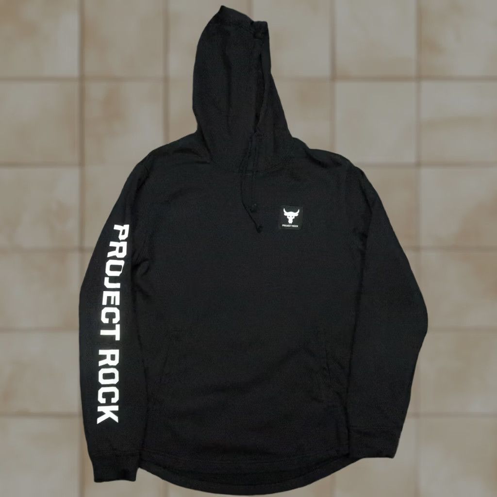 Under Armour Under Armour Hoodie Mens Large Black Project Rock Sweatshirt Pullover Graphic Size US L / EU 52-54 / 3 - 1 Thumbnail