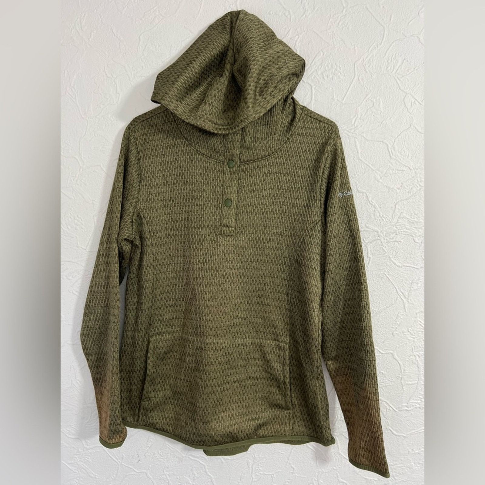 Columbia Columbia Hoodie Womens Large Green Pullover 1/4 Snap Hoody Size L / US 10 / IT 46 - 1 Thumbnail