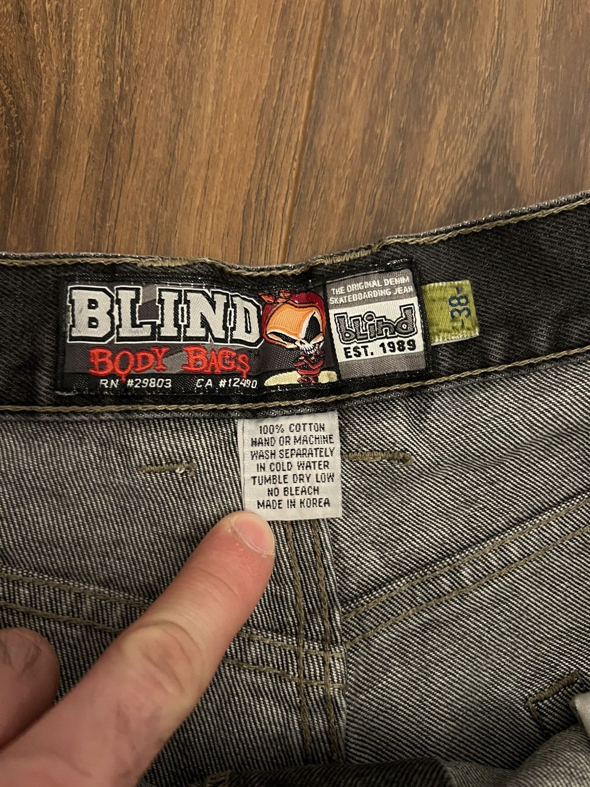 Blind Skateboards Thrashed OG Blind Body Bags Skate Jeans Size US 38 / EU 54 - 10 Thumbnail