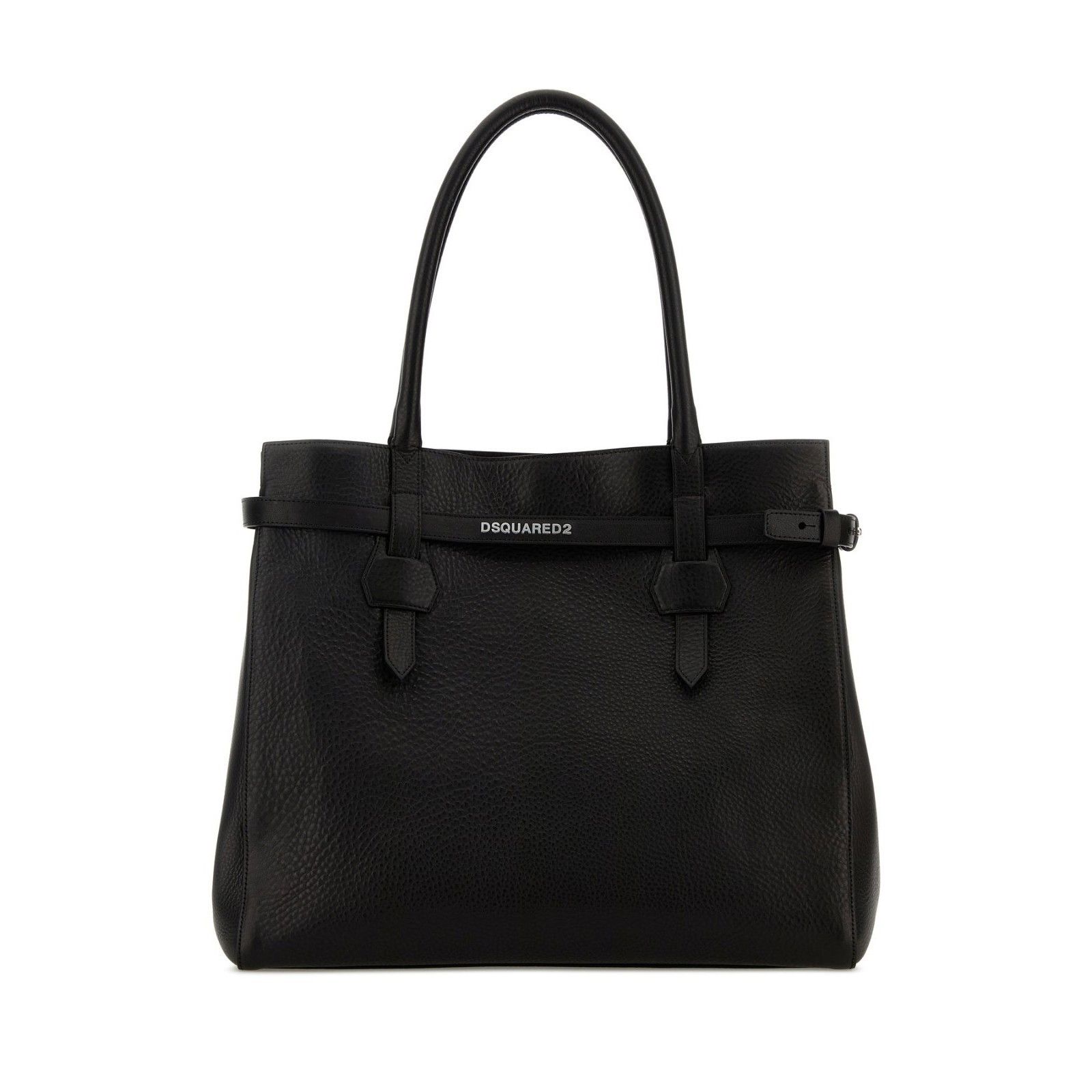 Dsquared2 DSQUARED2 Black Leather Top Handle Bag New & Authentic Size ONE SIZE - 1 Thumbnail