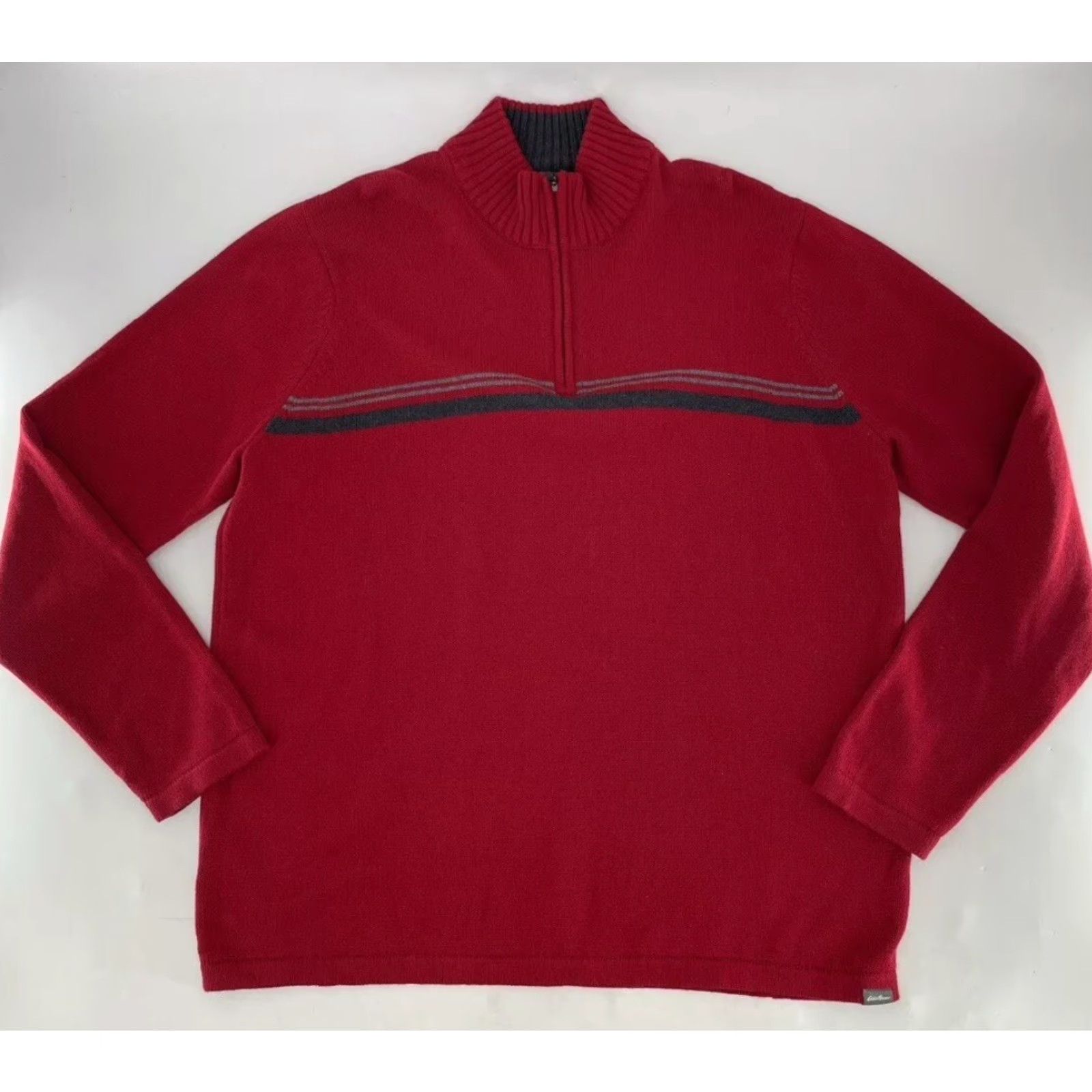 Eddie Bauer VINTAGE? No. Eddie Bauer Men’s Red Quarter Zip Long Sleeve Knit Sweater Size Tall 2XL Size US XXL / EU 58 / 5 - 3 Thumbnail