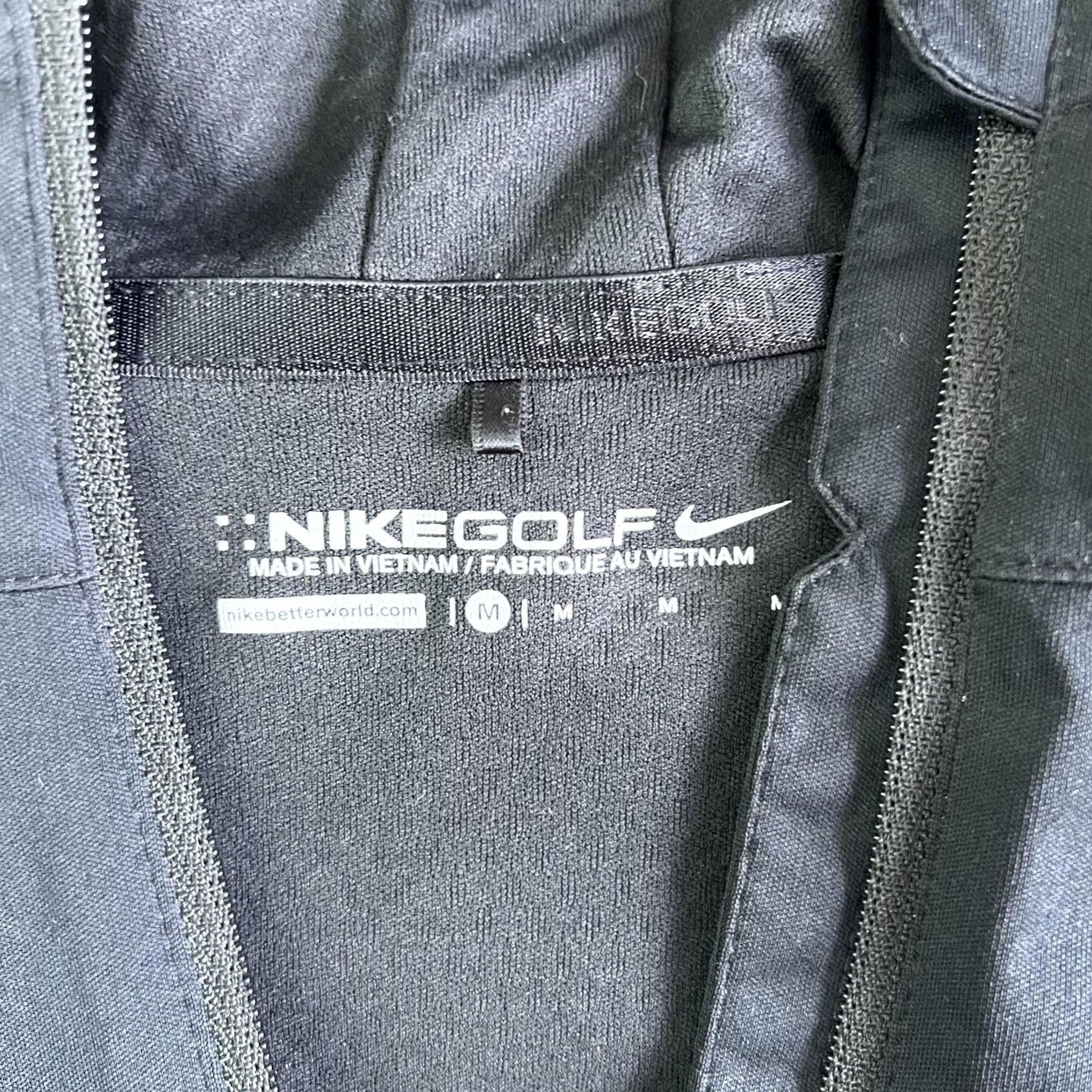 Nike Nike Golf Windbreaker Jacket Mens M Black Hooded Full Zip Softshell Size US M / EU 48-50 / 2 - 4 Thumbnail