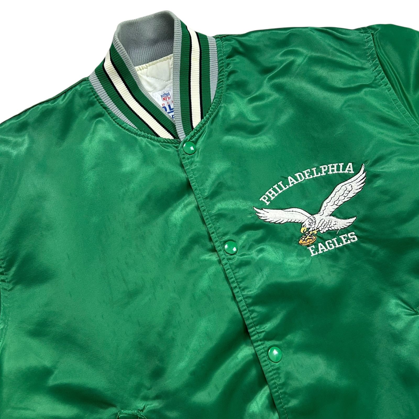 NFL VTG 90s PHILADELPHIA EAGLES STARTER SATIN JACKET BOMBER Size US L / EU 52-54 / 3 - 7 Thumbnail