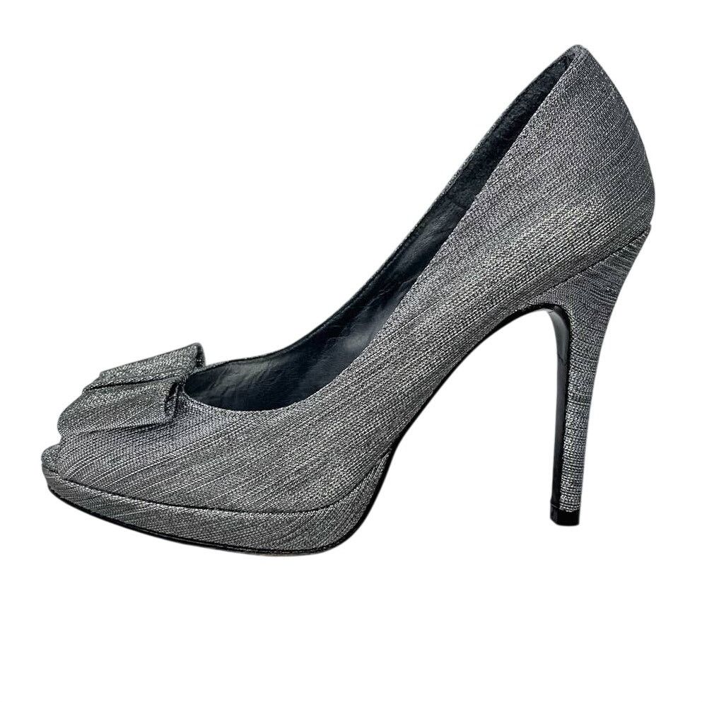 Stuart Weitzman Stuart Weitzman silver metallic Bowright platform pumps 8 Size US 8 / IT 38 - 8 Thumbnail