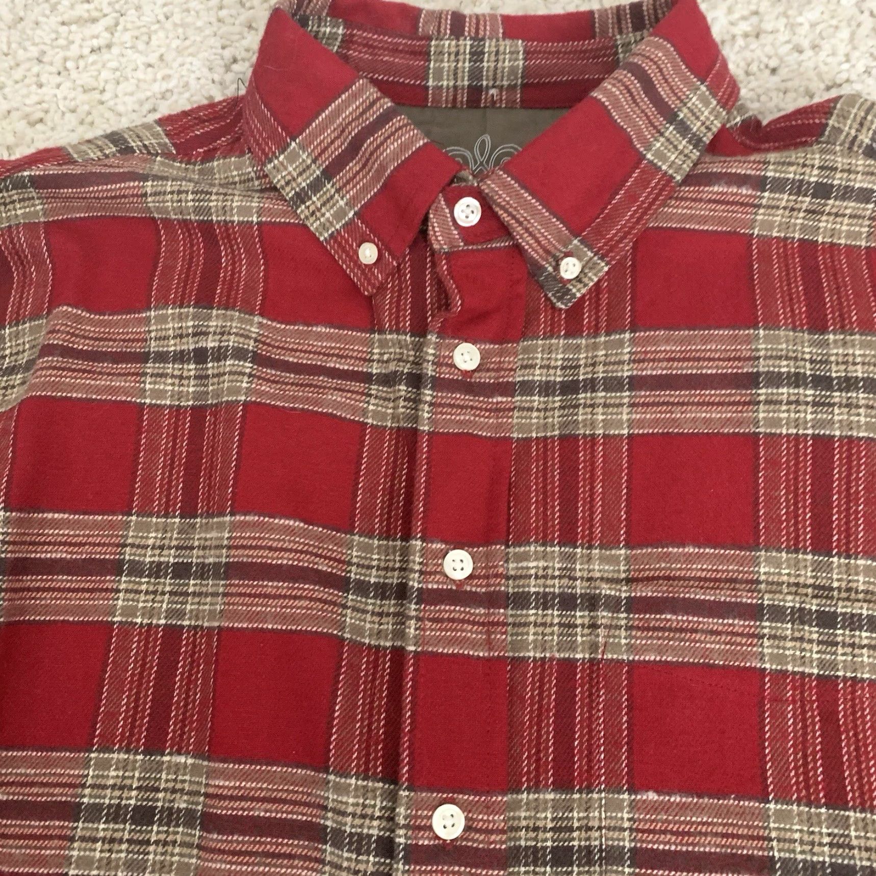 Old Navy Old Navy Shirt Mens XXL Button Down Red Plaid Flannel Brushed Heavier Weight NEW Size US XXL / EU 58 / 5 - 3 Thumbnail