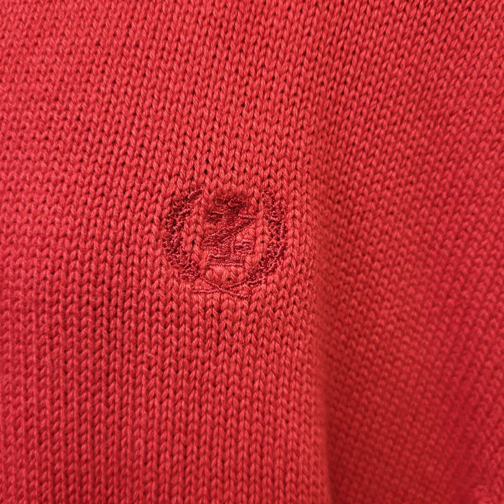 Izod VINTAGE is not applicable; IZOD Sweater Mens XL Red Knit Cotton 1/4 Zip Pullover Long Sleeve Modern Classic Size US XL / EU 56 / 4 - 5 Thumbnail