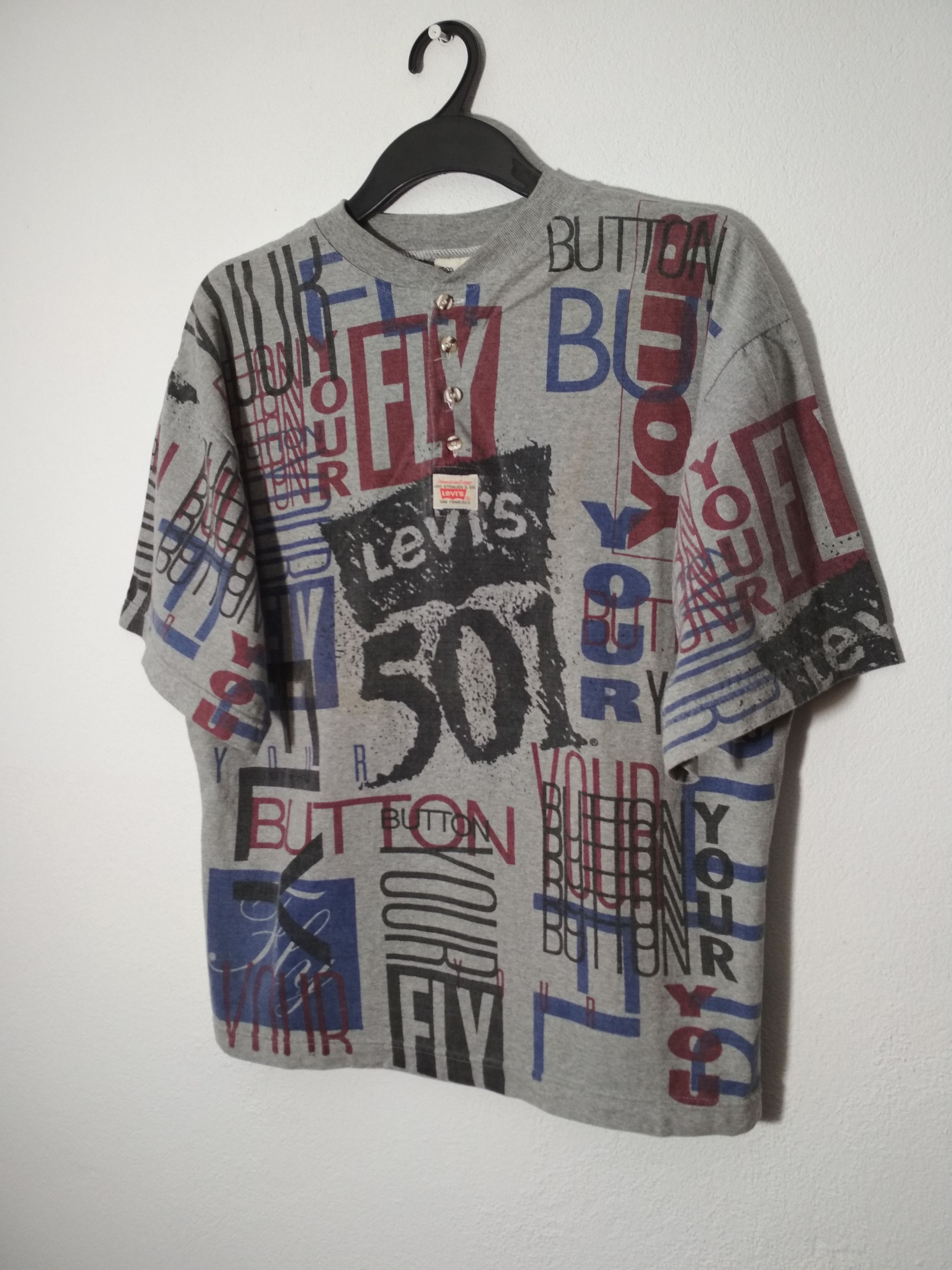 Levi's Vintage Clothing × Vintage Vintage 90s Levis 501 Made in USA t-shirt tee Size US L / EU 52-54 / 3 - 2 Thumbnail