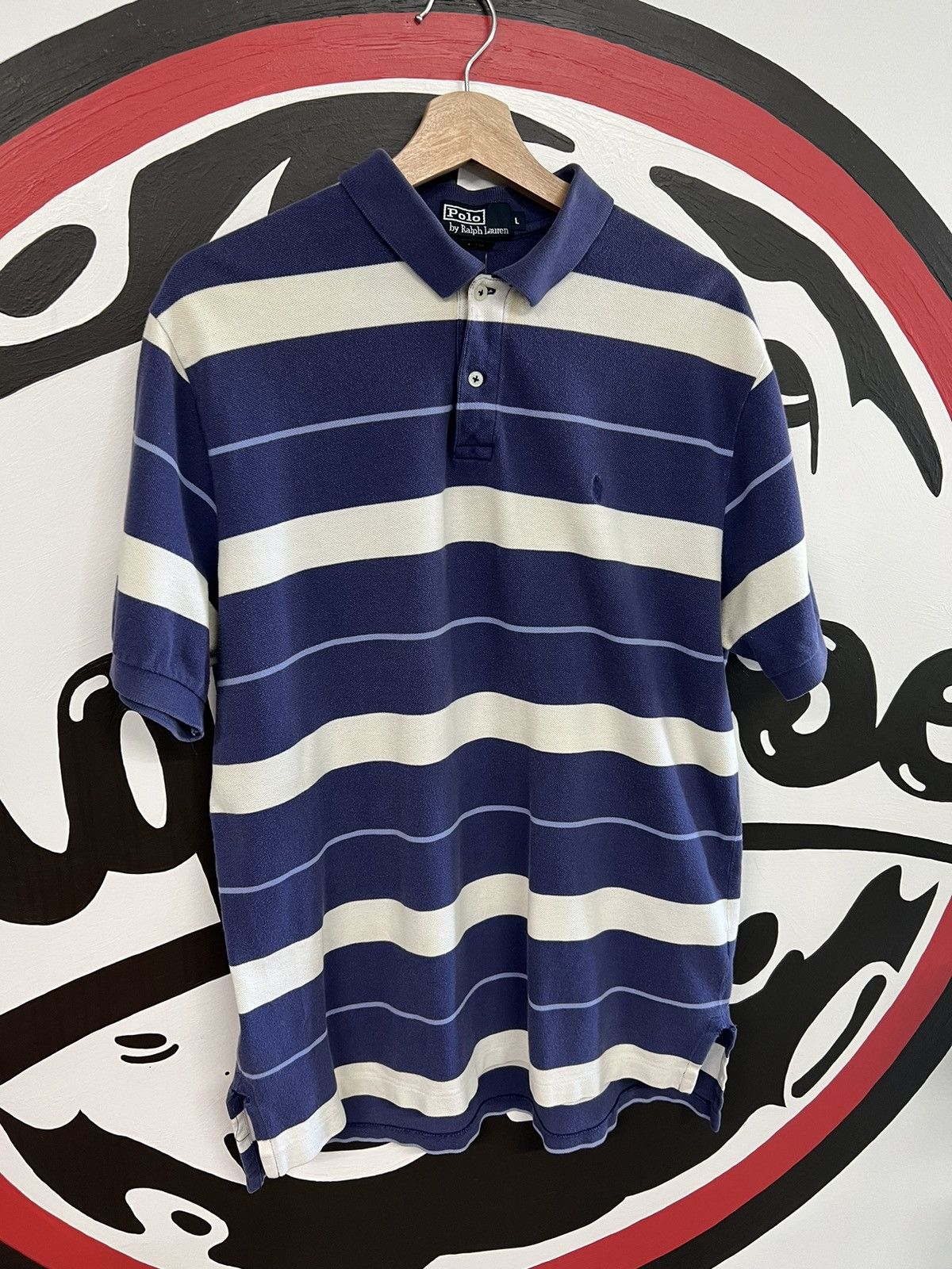 Vintage Vintage Ralph Lauren polo pony striped shirt Size US L / EU 52-54 / 3 - 1 Thumbnail