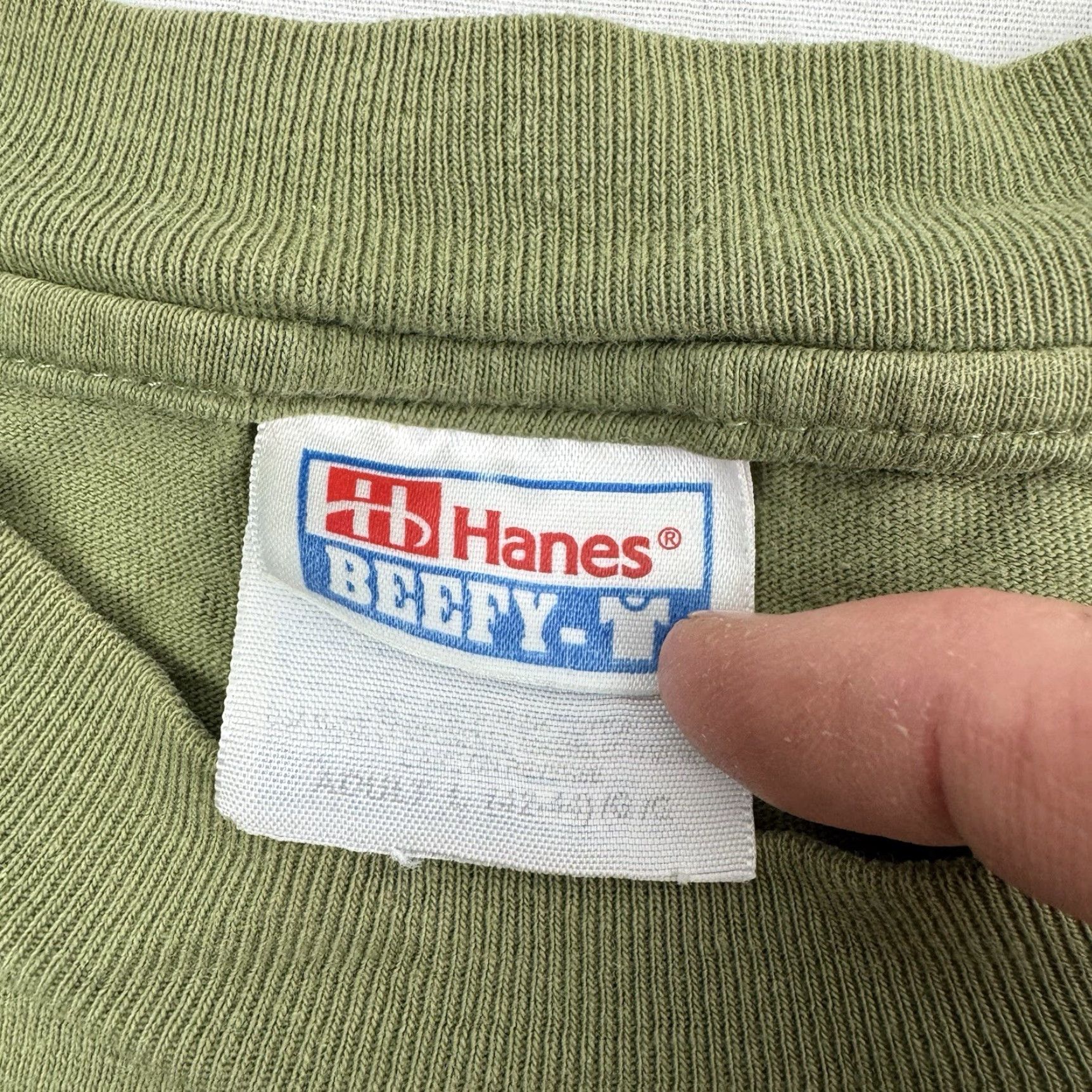 Hanes VINTAGE Hanes Jeep Naked T-Shirt Adult Large Green 90s Funny Hipster Mens Size US L / EU 52-54 / 3 - 6 Thumbnail
