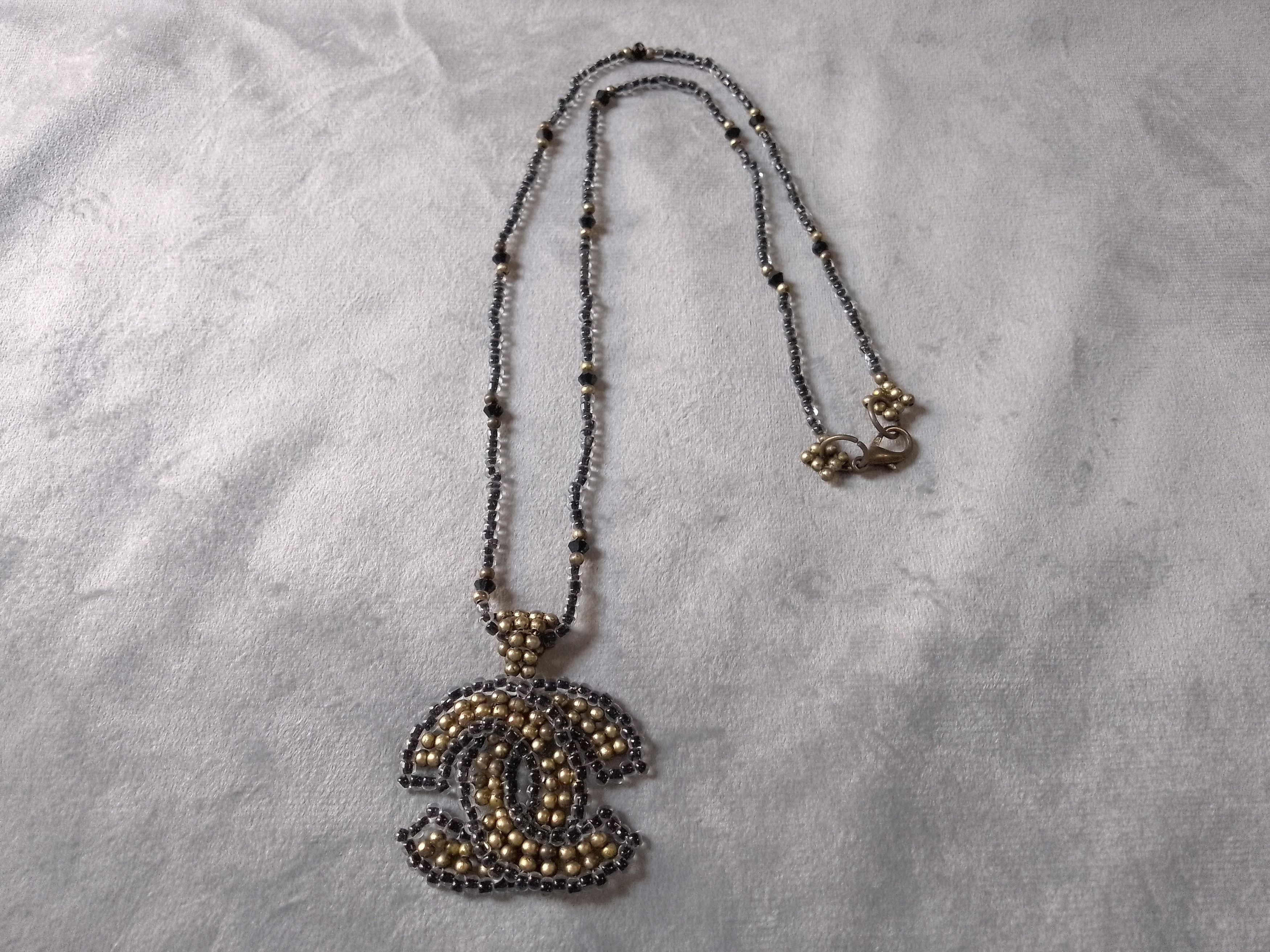 Handmade Necklace Long Black Elegant Pena C Chanel Size ONE SIZE - 5 Thumbnail
