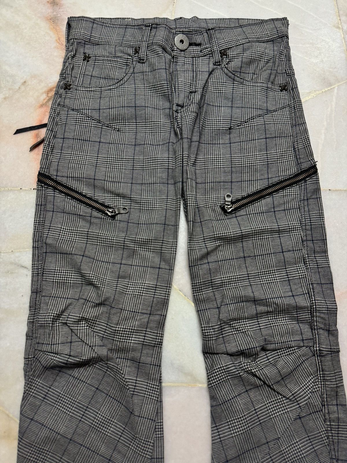 Lee RARE VINTAGE LEE COWBOY TARTAN ZIPPER CARGO BUCKLE BACK Size US 29 - 4 Thumbnail