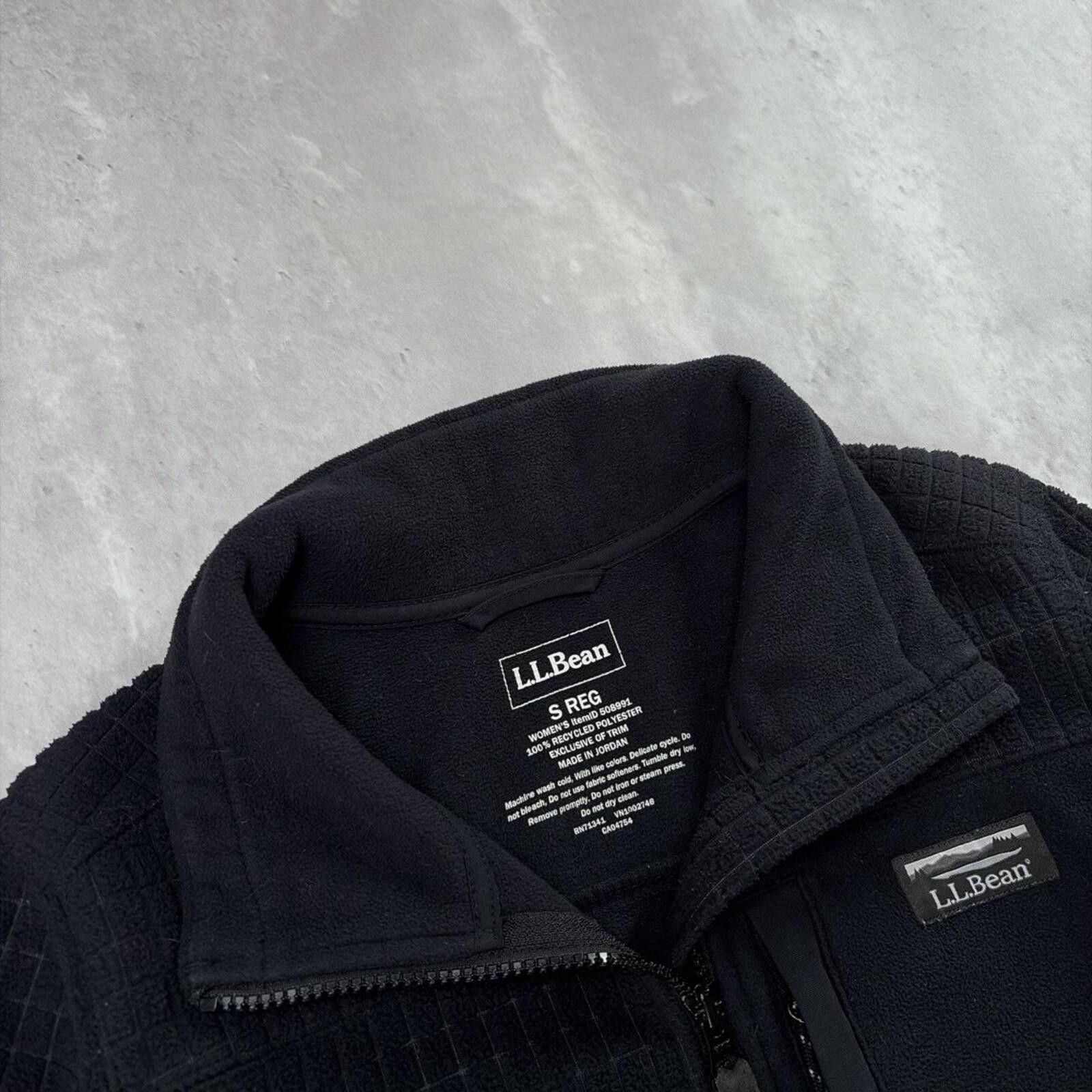 L.L. Bean Y2K Black L.L. Beans Grunge Fleece Outdoor Jacket Size S / US 4 / IT 40 - 6 Thumbnail