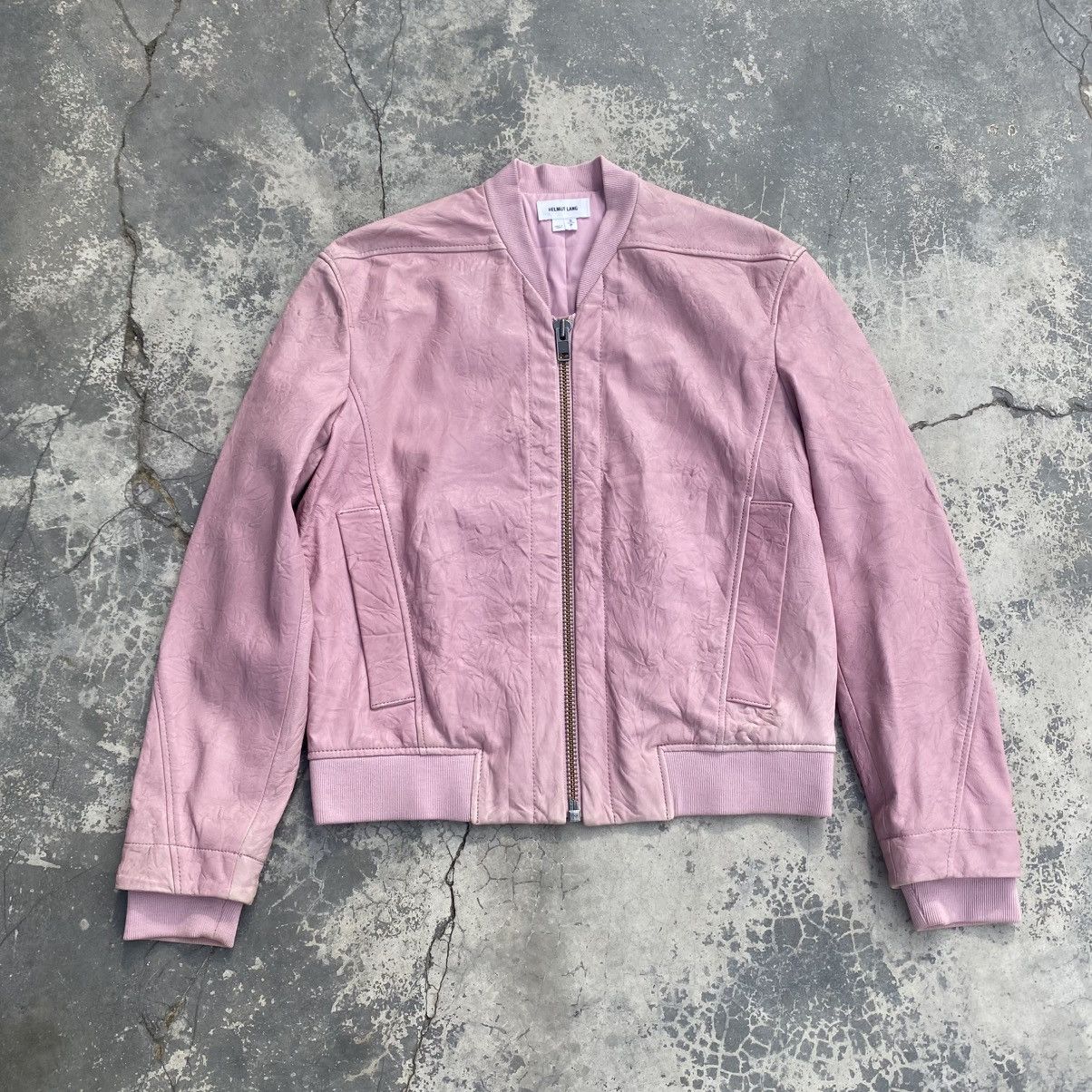 Helmut Lang HELMUT LANG Faded Pink Leather Jacket Size S / US 4 / IT 40 - 1 Thumbnail
