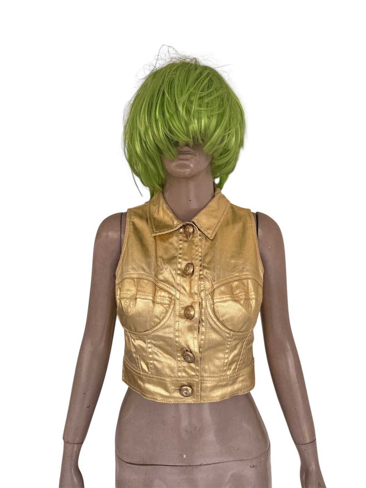 Jeremy Scott SS15 Moschino era Runway Gold Vest Size S / US 4 / IT 40 - 5 Thumbnail