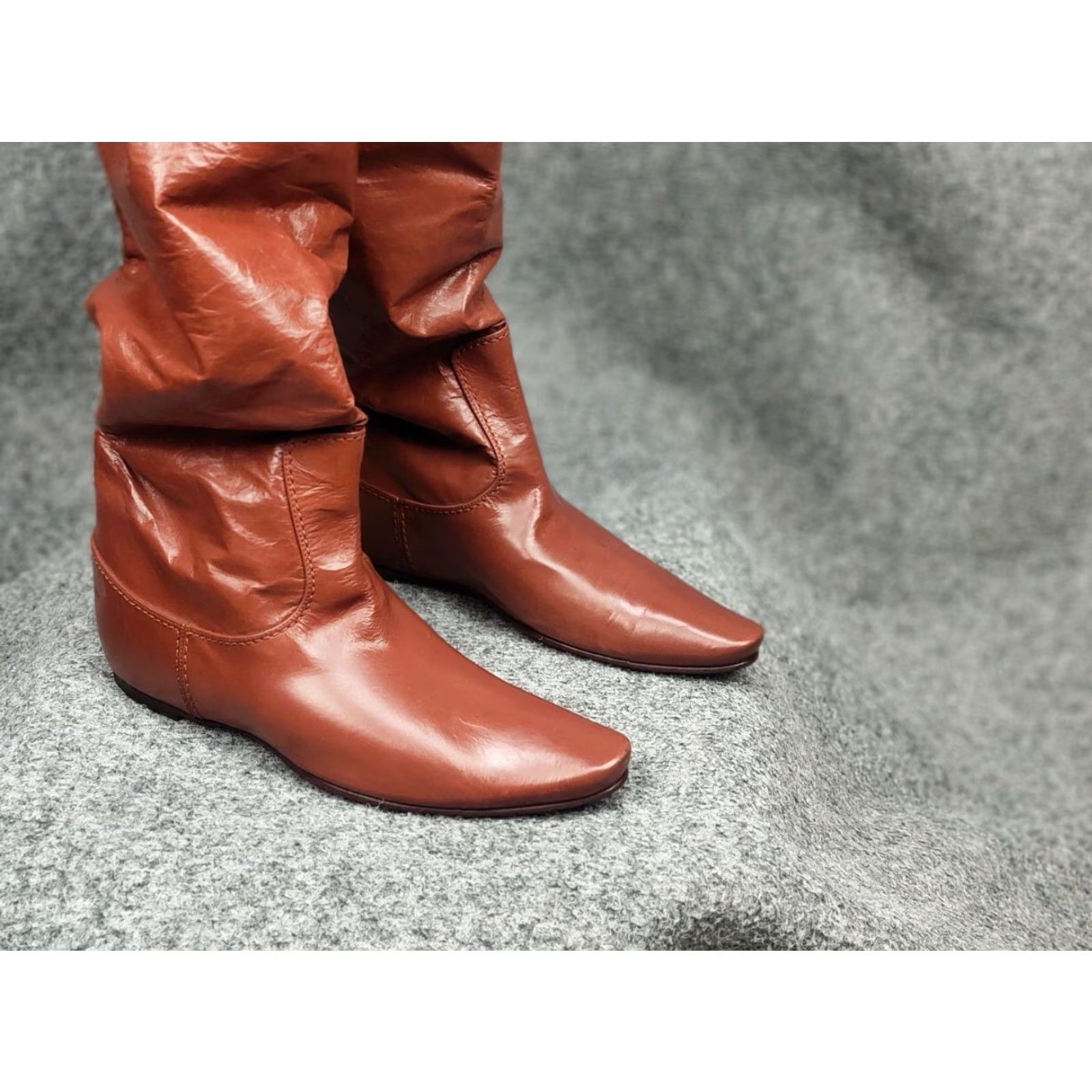 Bottega Veneta VINTAGE? Wait no. Rare Bottega Veneta High Riding Brown leather Boots Size US 6 / IT 36 - 2 Thumbnail