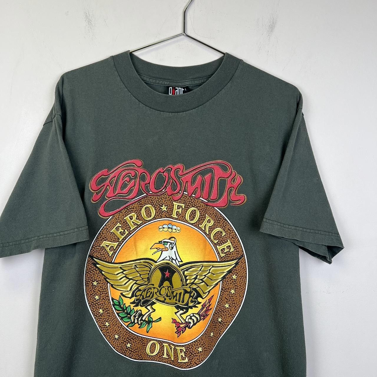 Designer 1998 Vintage Giant Aerosmith Aero-Force One Vintage T-Shirt Size US L / EU 52-54 / 3 - 3 Thumbnail