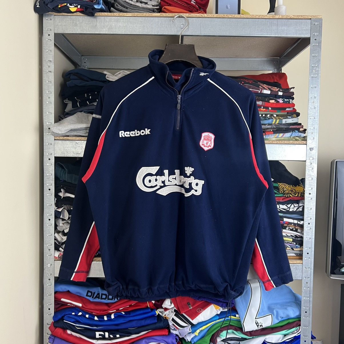 Reebok Rare! Liverpool Reebok Fleece Jacket Hoodie Vintage 90s Size US M / EU 48-50 / 2 - 1 Thumbnail