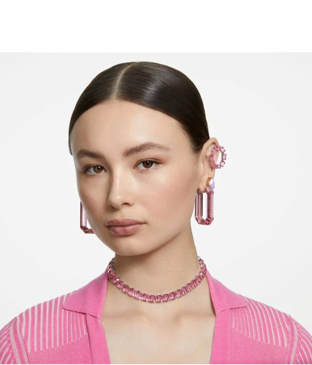 Swarovski Swarovski Pink Lucent Hoop Earrings In Box Size ONE SIZE - 4 Thumbnail
