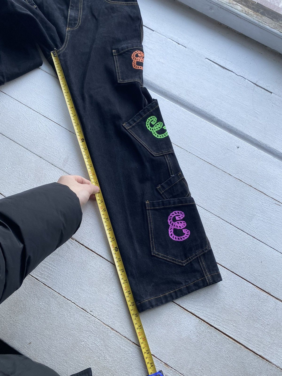 Japanese Brand ⚡️Spiritual Garment Japanese Style Multi Pocket Denim Pants Size US 31 - 14 Thumbnail