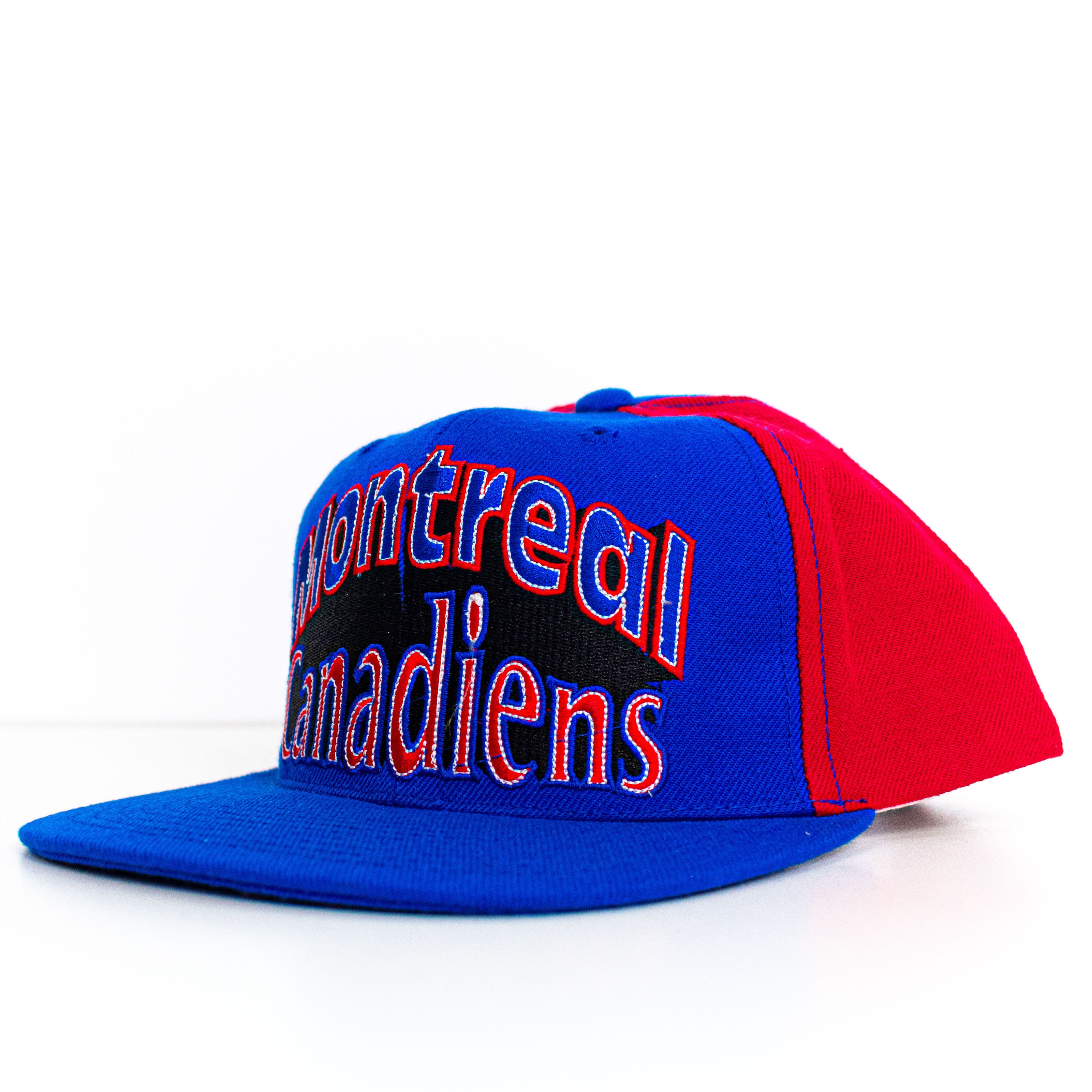 NHL VTG 90s AJD Montreal Canadiens Double Line Snapback Hat Size ONE SIZE - 2 Thumbnail