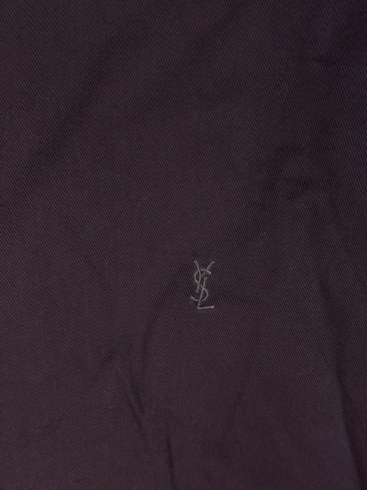 Yves Saint Laurent Heavy YSL Shirt Cotton Grey Size US L / EU 52-54 / 3 - 3 Thumbnail