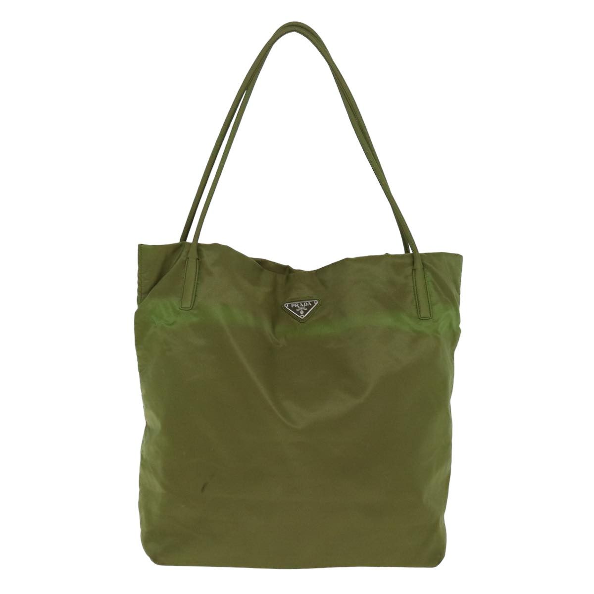 Prada Tessuto Khaki Synthetic Tote Bag (Pre-Owned) Size ONE SIZE - 1 Thumbnail
