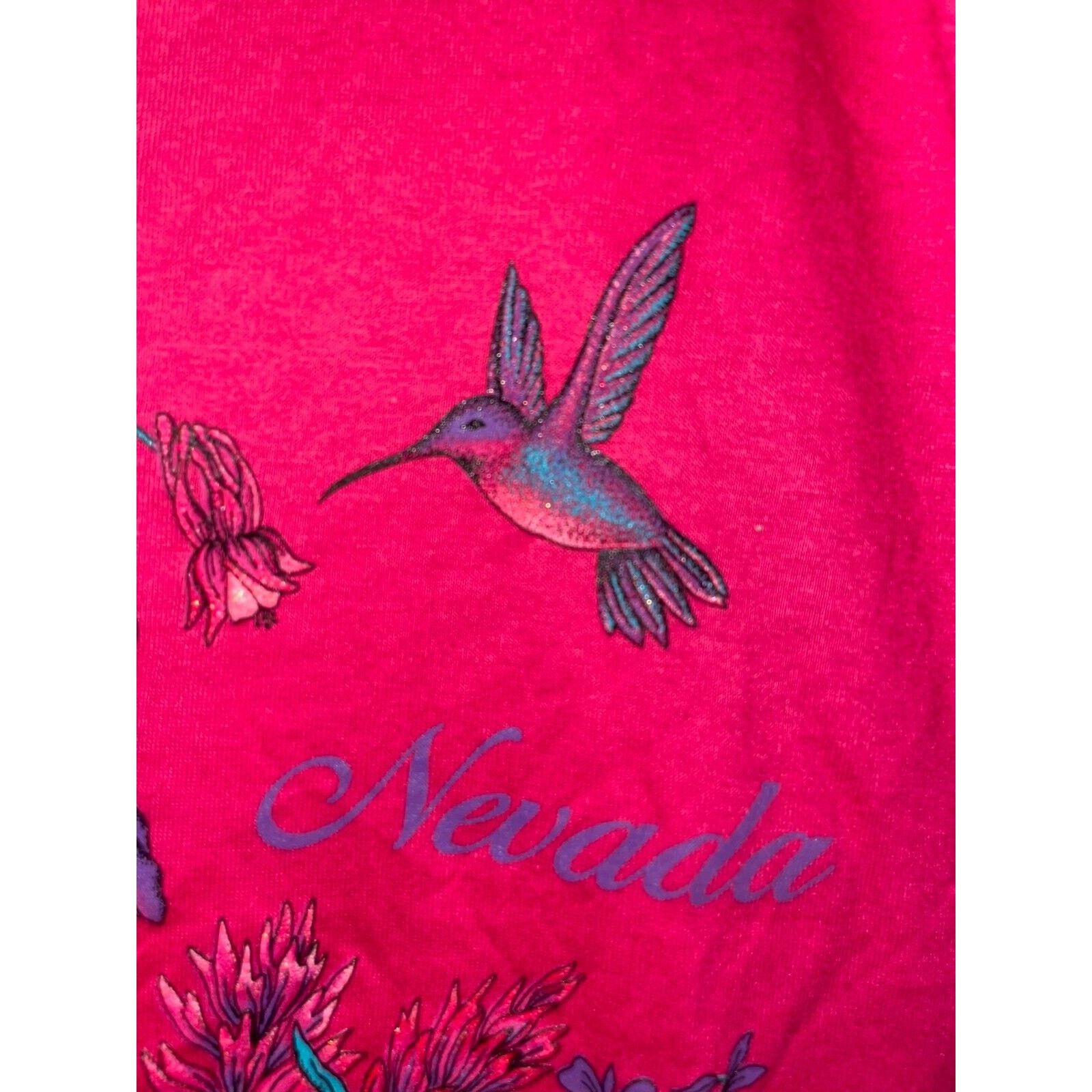Jerzees Vintage Nevada Shirt Tee Pink Flower Jerzees Graphic 90s M Size US M / EU 48-50 / 2 - 3 Thumbnail