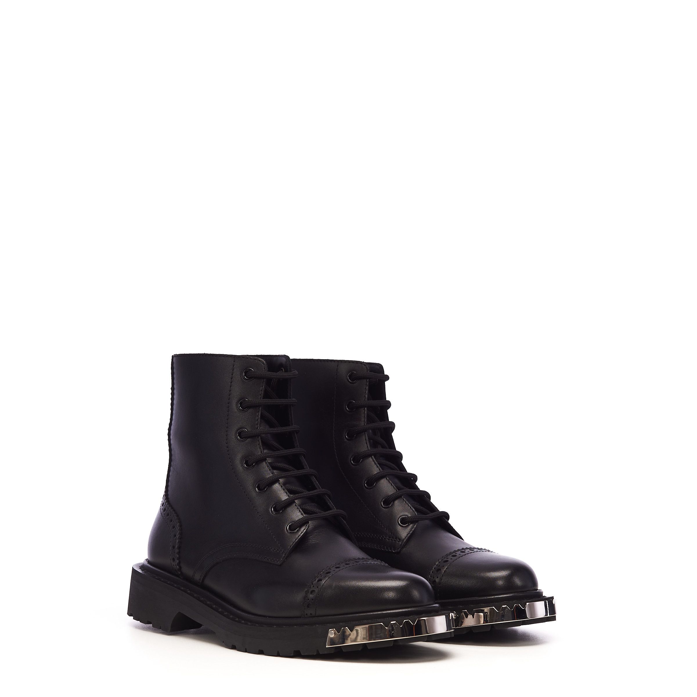 image of Celine Ranger Lace-Up Boot, Protection In Black Shiny Bull Leather, Men's (Size 6)