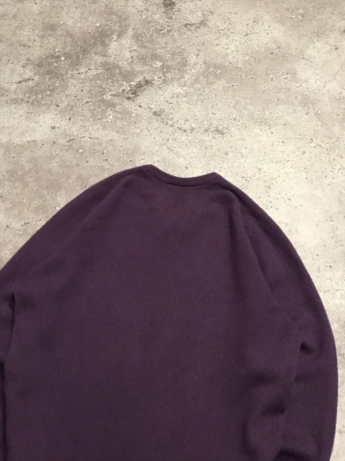 Nike × Vintage Vintage Sweater Nike Golf Embroiled Swoosh Y2K Wool Purple L Size US L / EU 52-54 / 3 - 6 Thumbnail