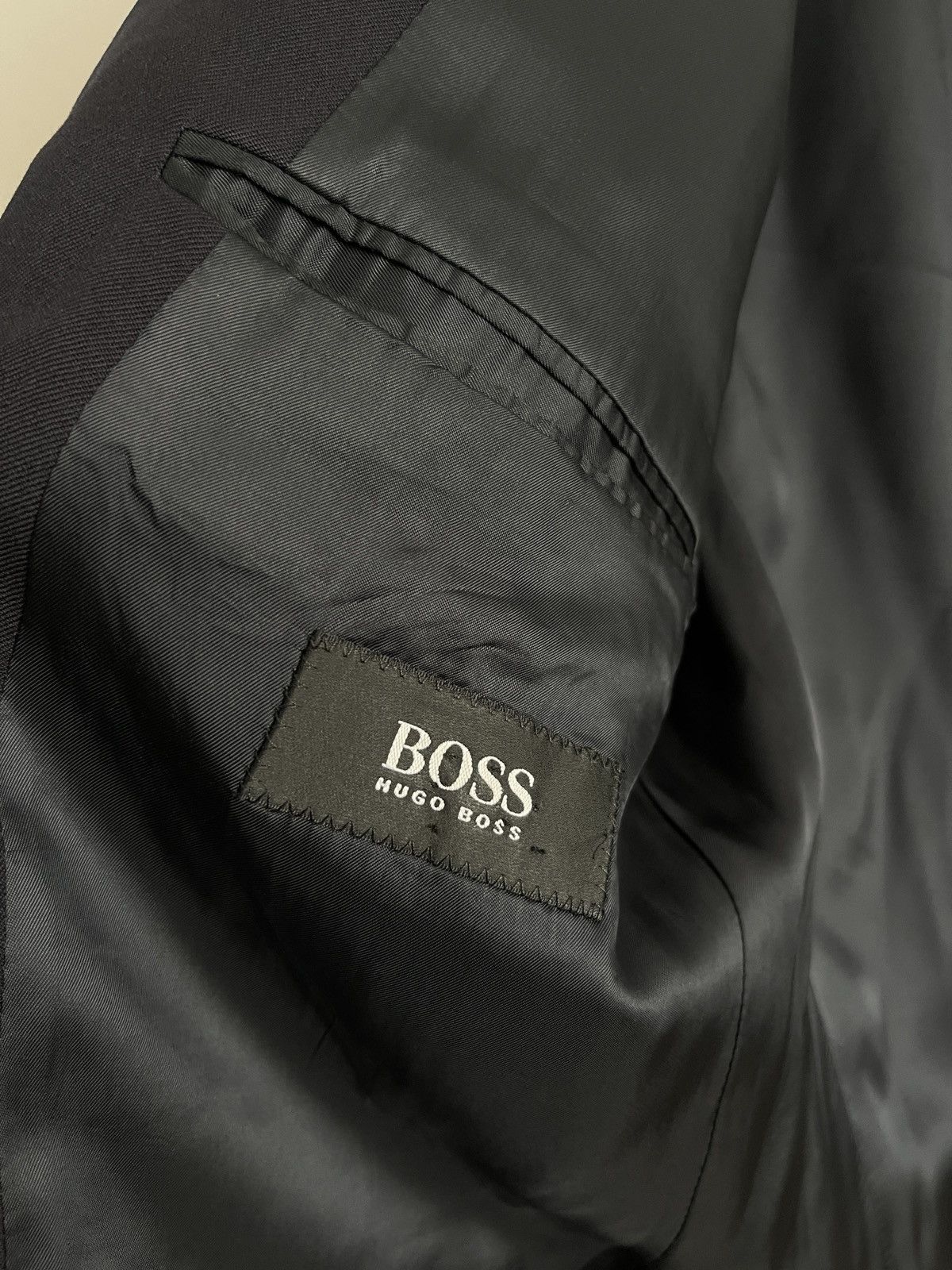 Hugo Boss Vintage hugo boss dark blue wool blazer classic jacket 42L Size 42L - 5 Thumbnail