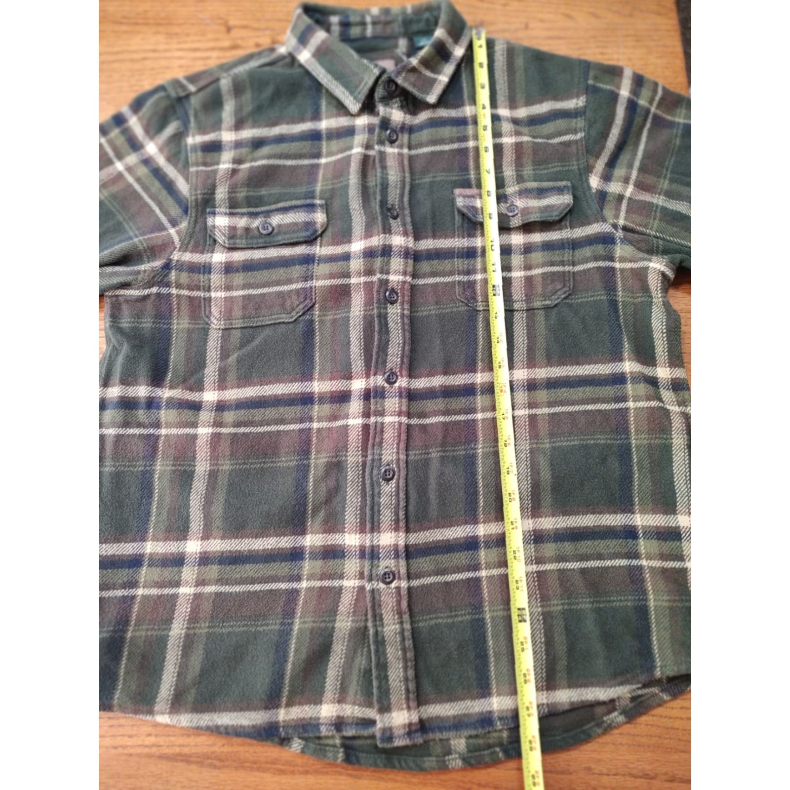 Orvis VINTAGE Orvis Flannel Jacket Mens Size Large Green Plaid Button Up Thick Shacket Shirt Size US L / EU 52-54 / 3 - 6 Thumbnail