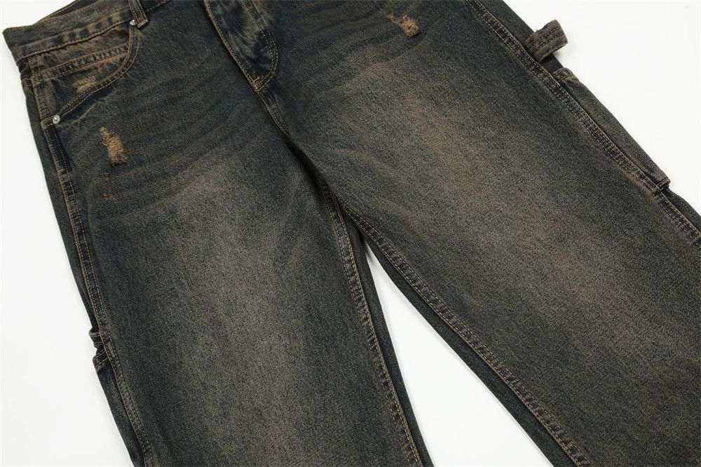 grunge y2k faded baggy cargo jeans