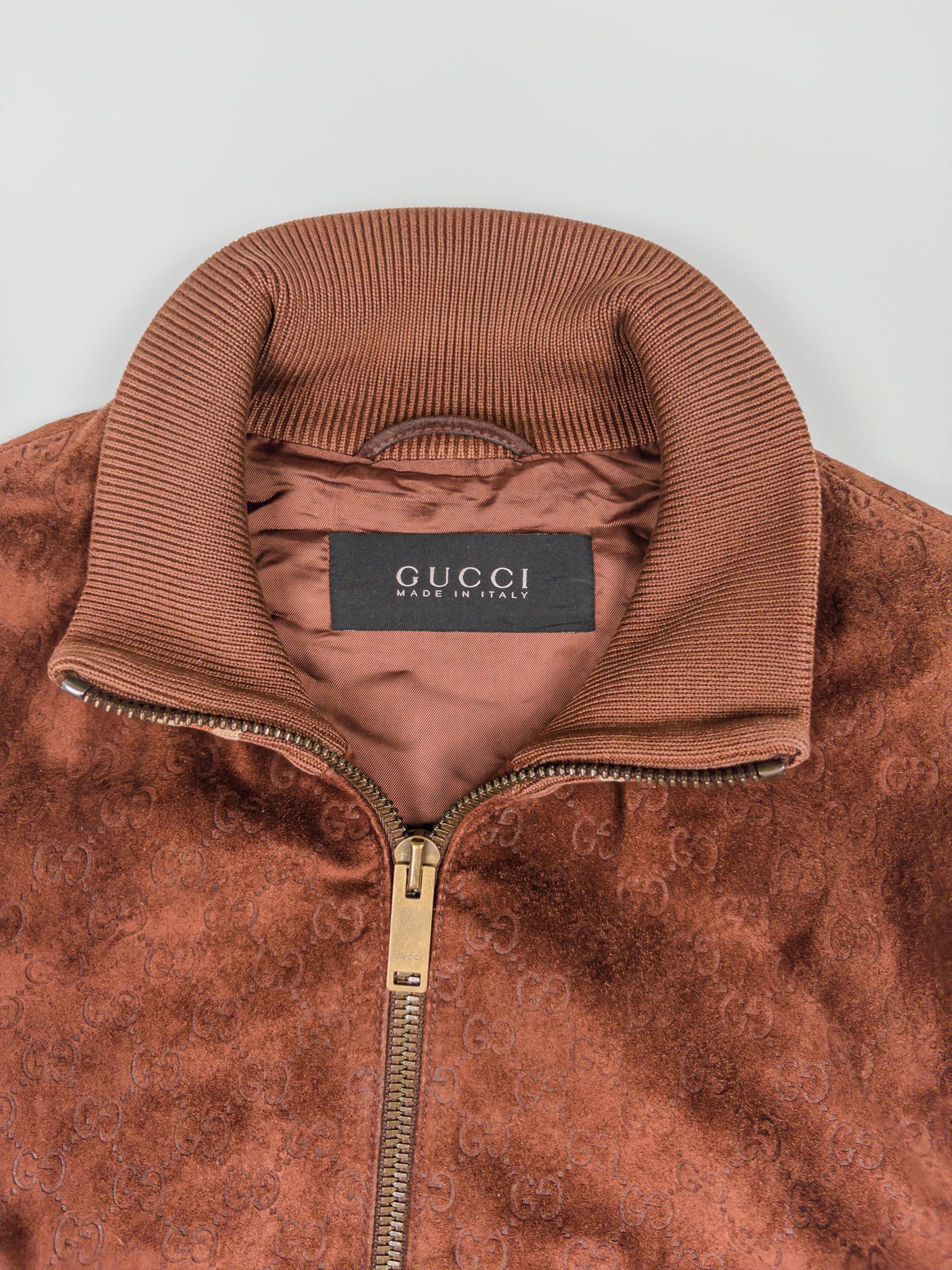 Gucci Gucci GG Monogram Suede Jacket Size US L / EU 52-54 / 3 - 3 Thumbnail