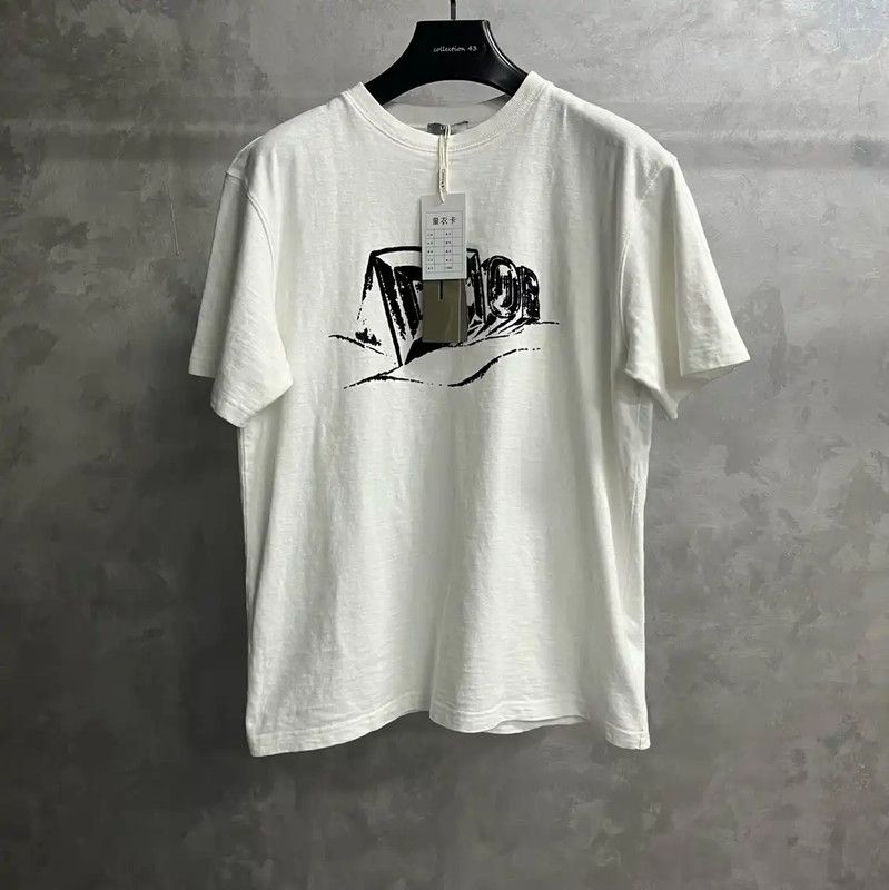 Dior White Cotton Men's T-Shirt 0089