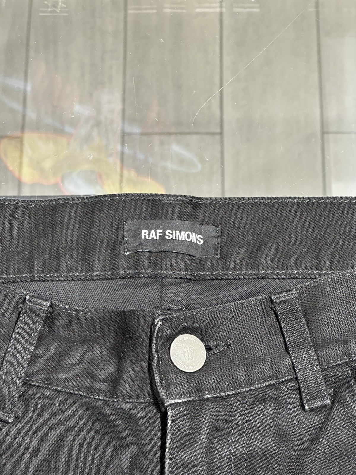 Raf Simons Raf Simons SS20 Destroyed Denim Pants Black Purple Slim Fit Size US 30 / EU 46 - 8 Thumbnail